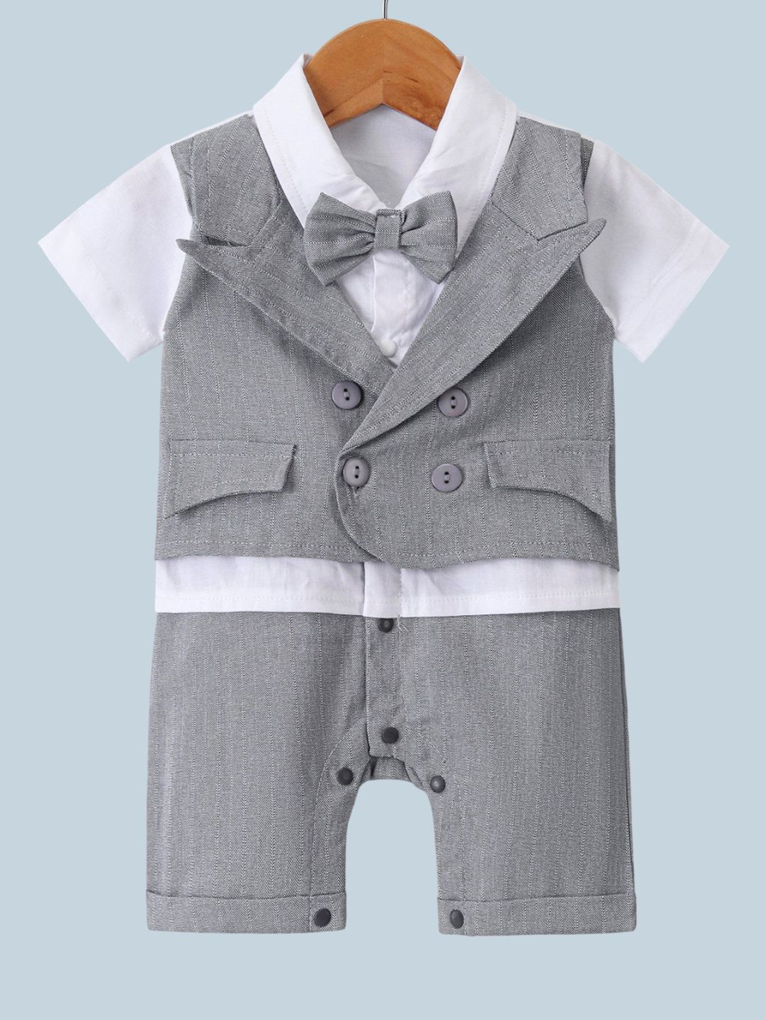 Mark & Mia Infant Boys Romper With Bow-picture-58