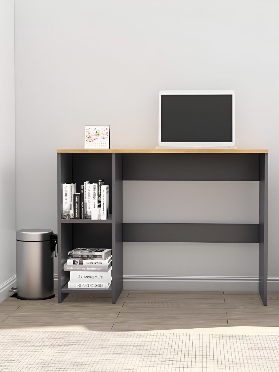 HEXA RED Grey Engineered Wood Study Table For Work From Home Students & Computer Table-picture-26
