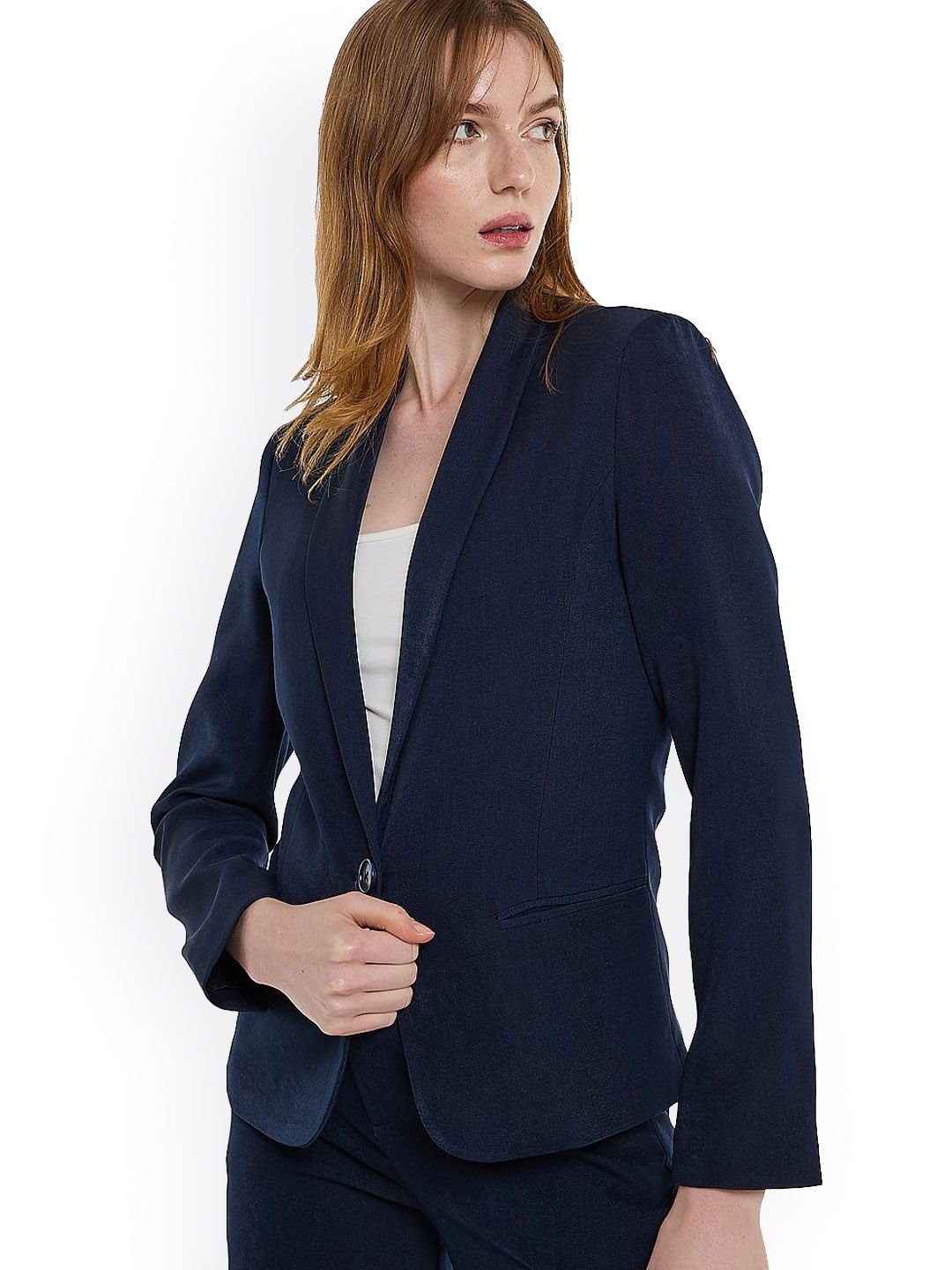 BCBG Shawl Collar Single Breasted Formal Blazer-image-21