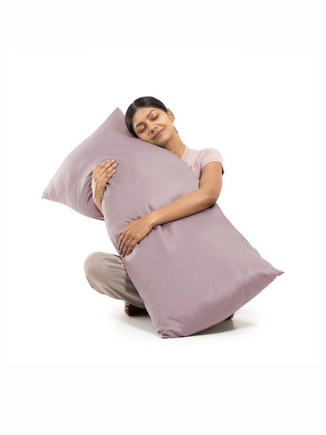 wakefit Pink Fibre Filled Cotton Sleep Pillow-picture-45