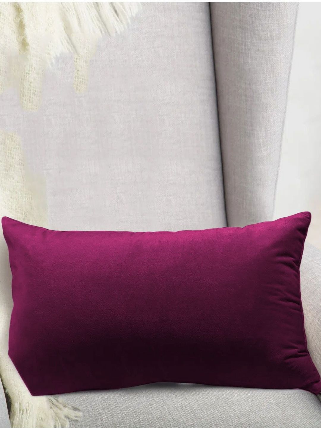 DADDY COOL Multicoloured Fibre Filled Faux Velvet Ultra Soft Sleep Pillow-picture-33