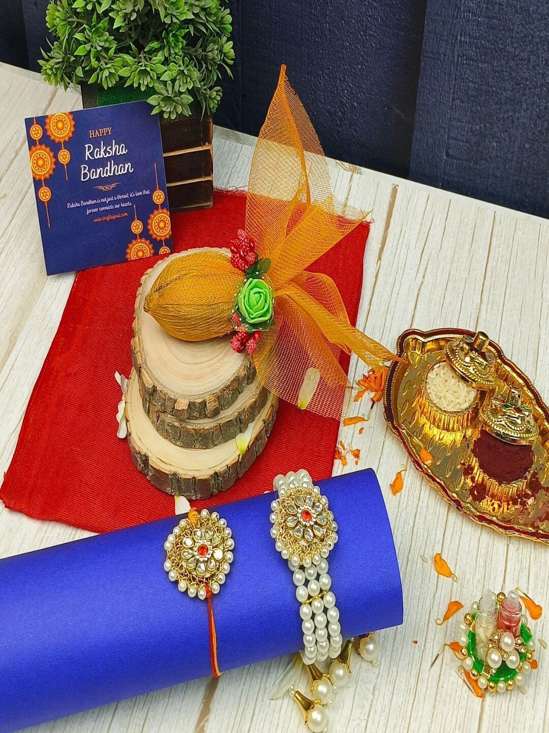 Craftlayout 5Pcs Rakhi & Lumba Rakhi Gift Set-picture-7