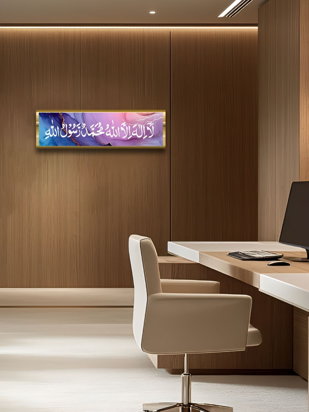 Craftnest creations Pink & Purple Hasbiyallahu Islamic Religious Wall Painting-picture-47