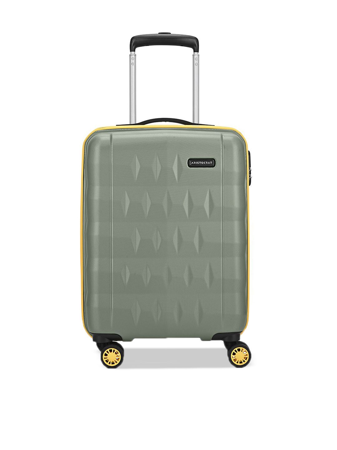 Aristocrat Comet Green Small Hard Luggage 56cm Cabin Trolley Bag with Smooth 8-Wheel-picture-28