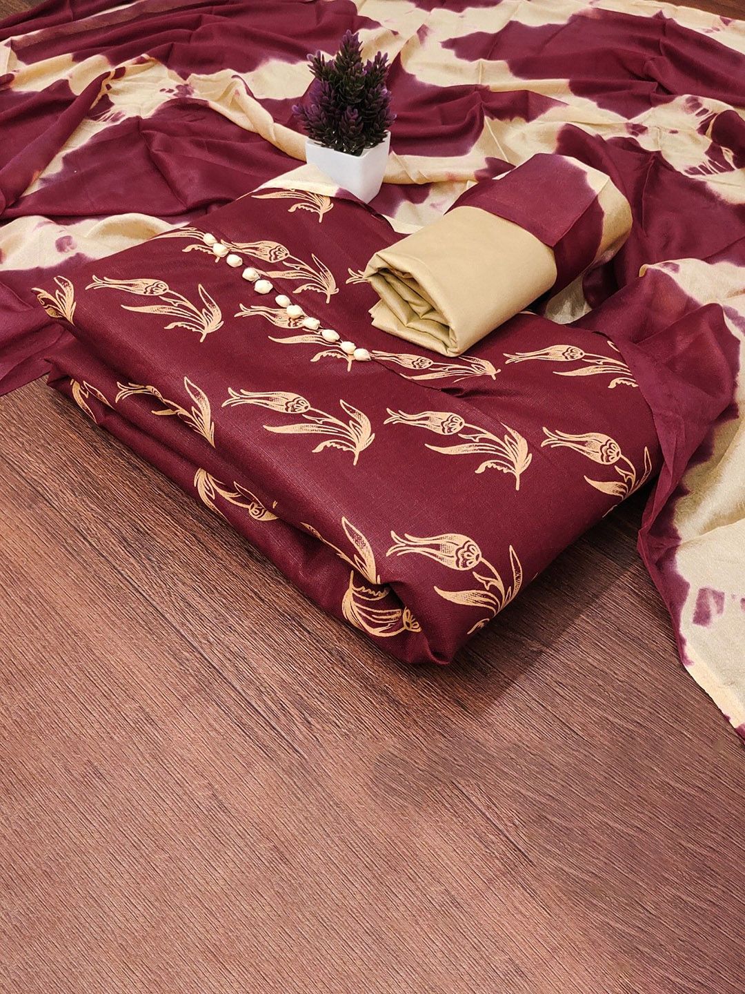 LeeliPeeri Designer Floral Printed Unstitched Dress Material-picture-15