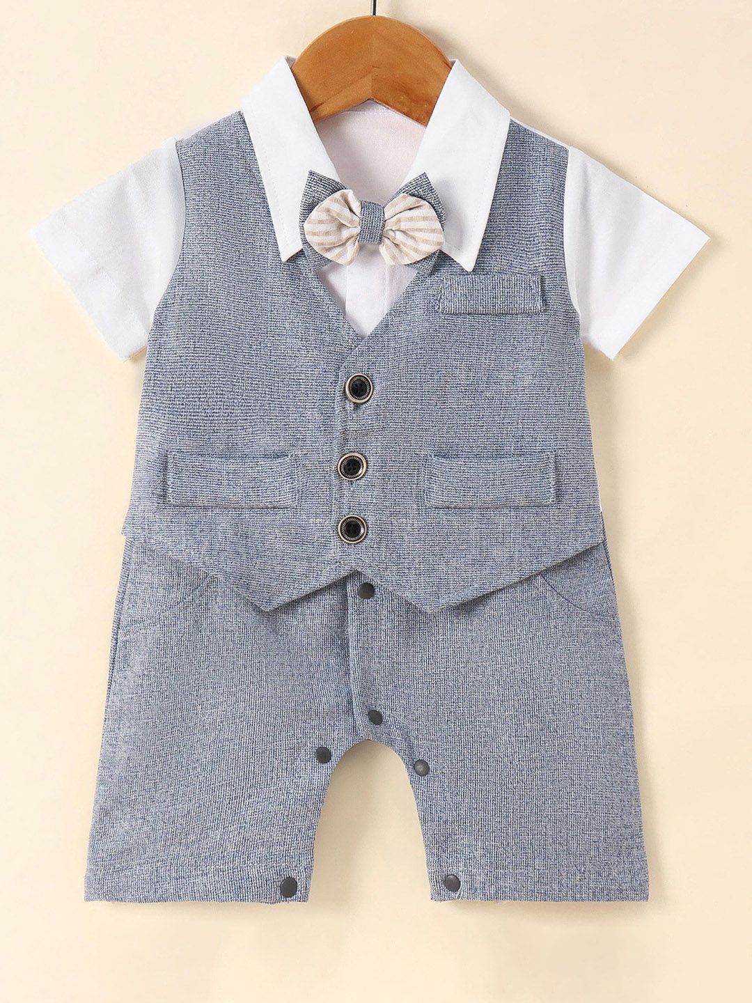 Mark & Mia Infant Boys Romper With Bow-picture-27