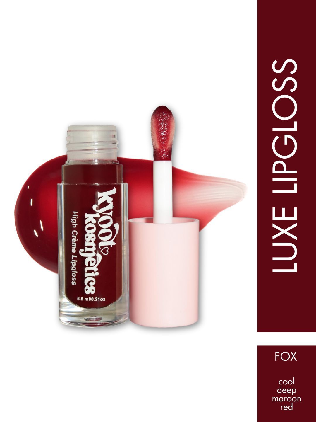 Kyoot Kosmetics Fox High Creme Lipgloss - 6.5 ml - Cool Deep Maroon Red-image-22