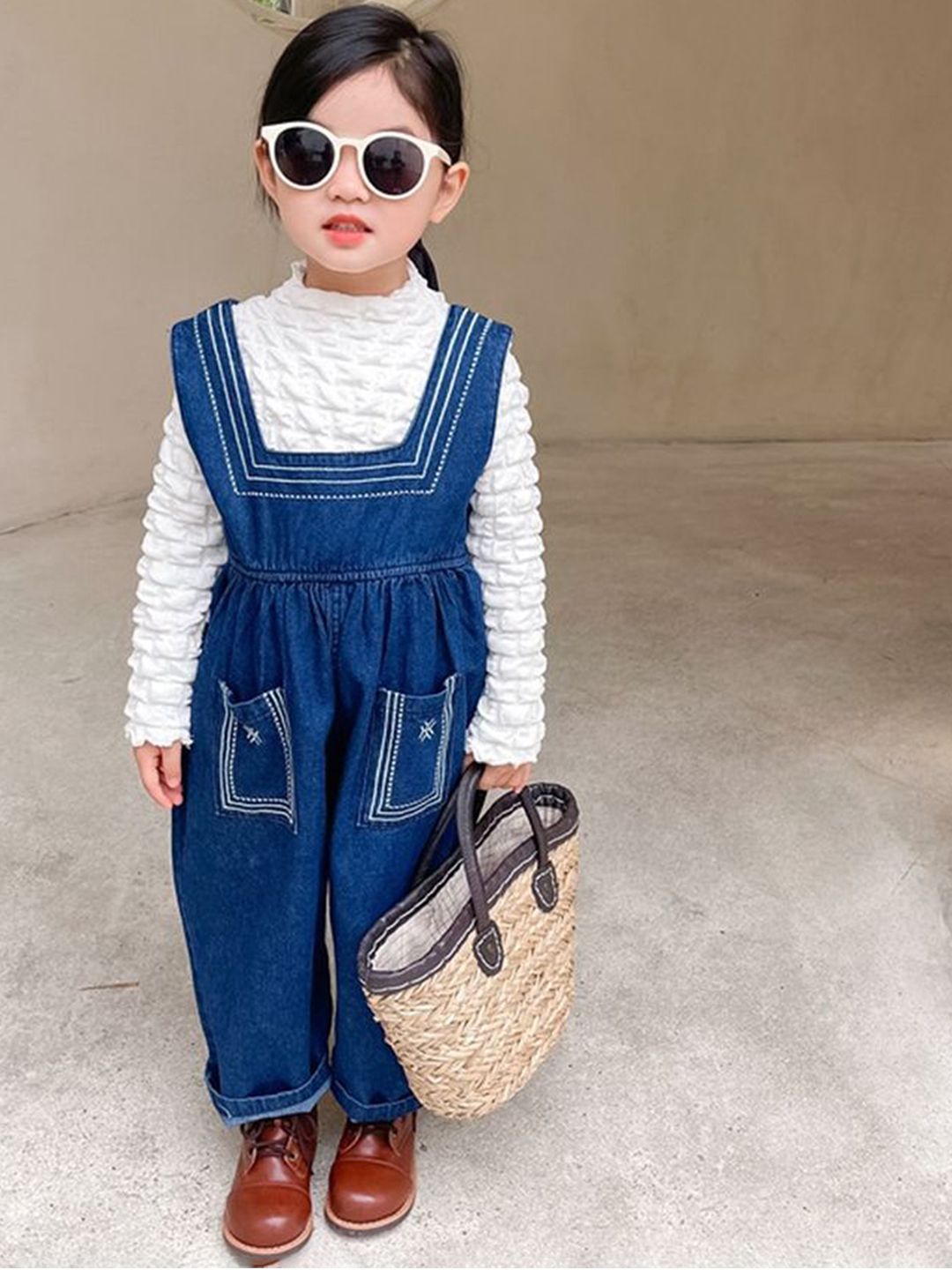 LULU & SKY Infant Girls Dungaree With T-Shirt-picture-40