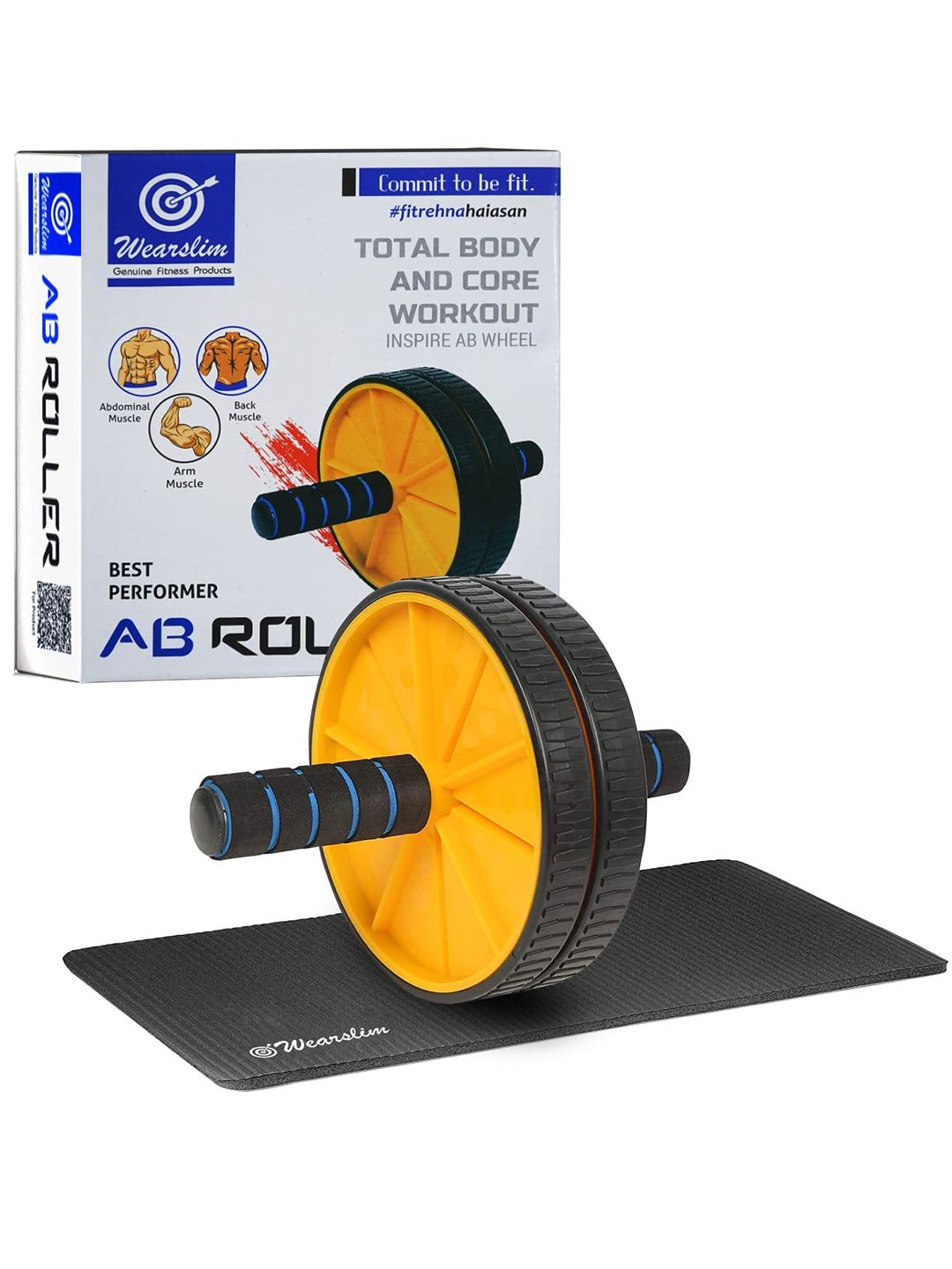Wearslim Professional Double Wheel Ab Roller With Knee Mat-image-32