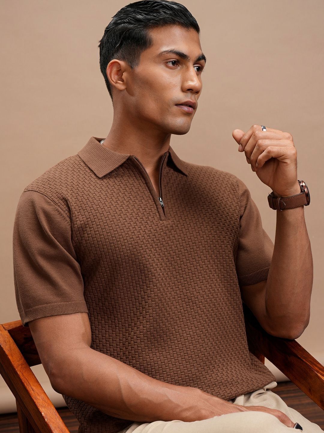 HIGHLANDER Men Polo Collar T-shirt-image-24
