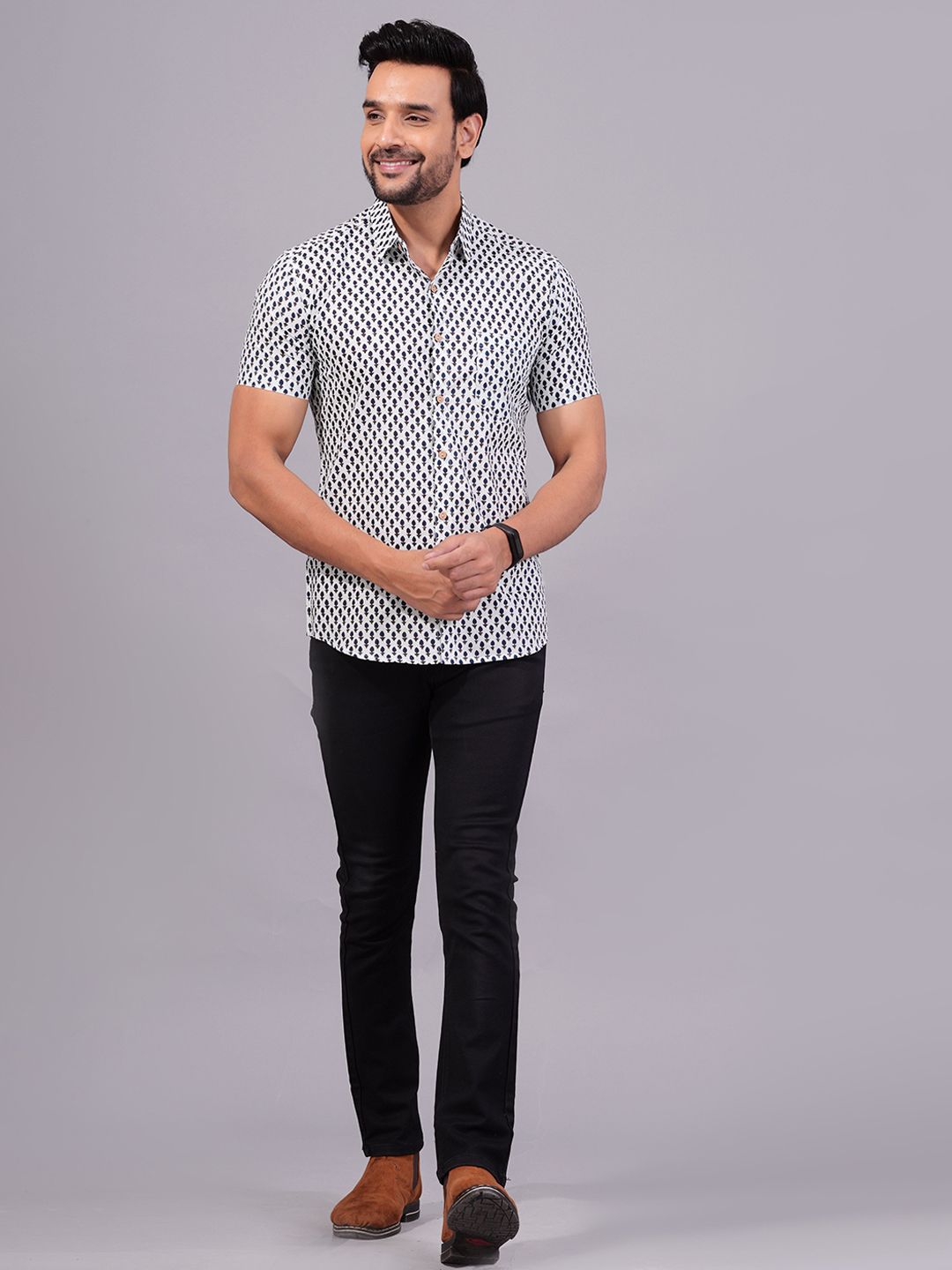 Moda Rapido Men Comfort Opaque Printed Casual Shirt-picture-14