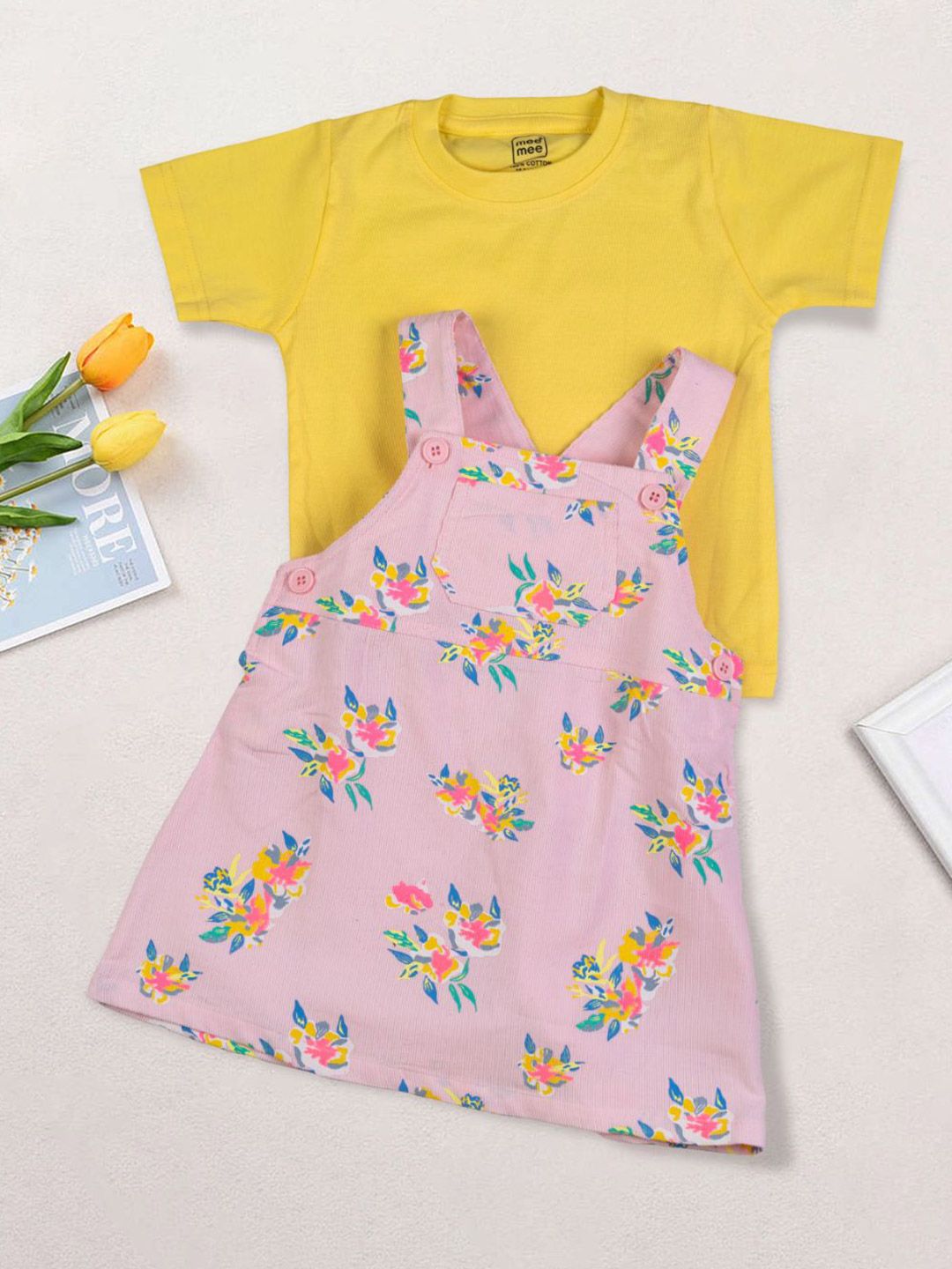 MeeMee Floral Print Pinafore Dress-picture-27