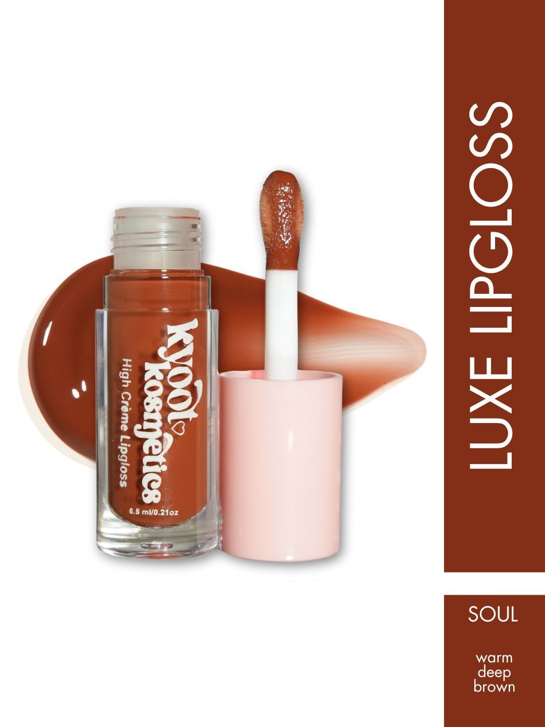 Kyoot Kosmetics Soul High Creme Lipgloss - 6.5 ml - Warm Deep Brown-image-39