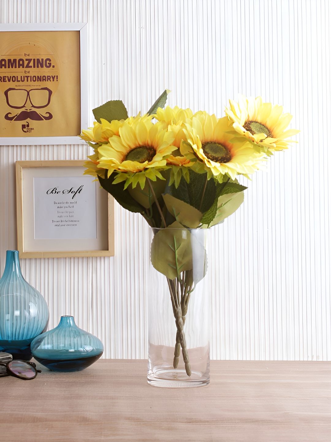 EarthCraft Yellow & Green Sunflower Artificial Flower-image-17