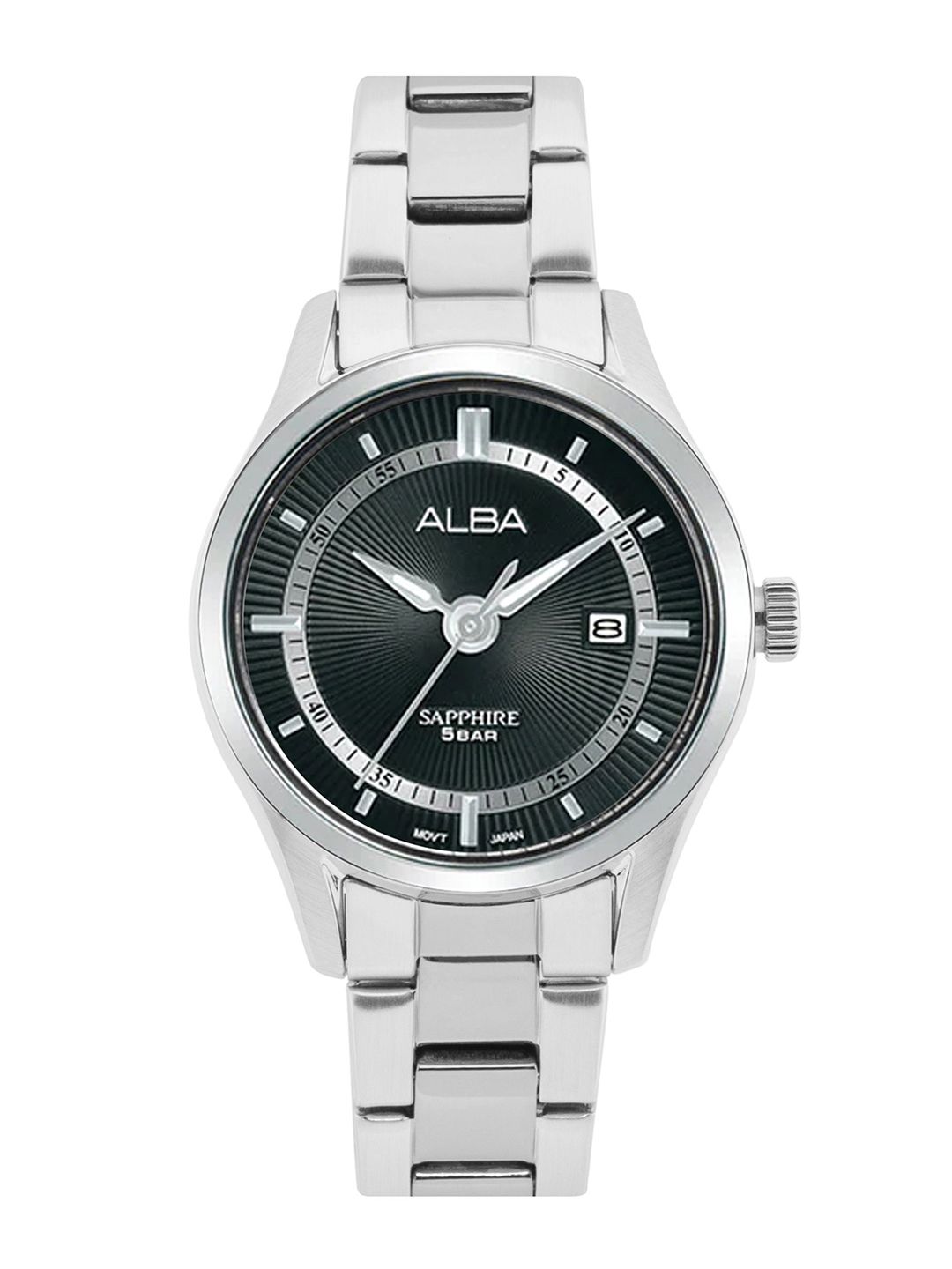ALBA Asterix Black Dial with Metal Strap-AS9R19X1-image-7