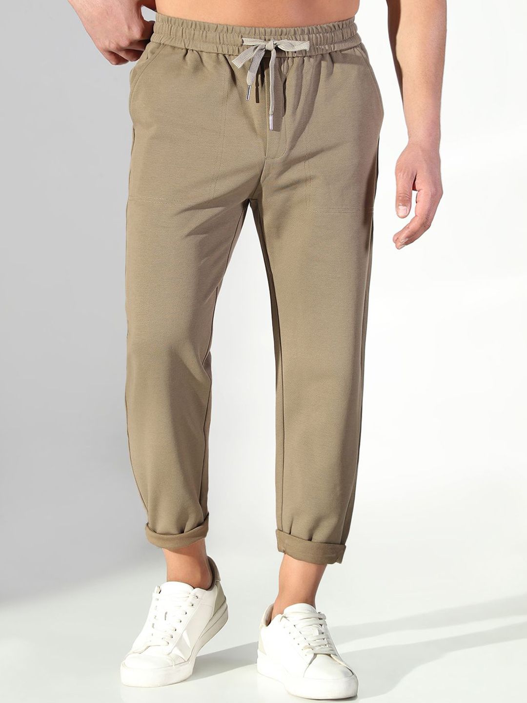 SHOWOFF Men Comfort Regular Fit Mid-Rise Cotton Korean Trouser-picture-17