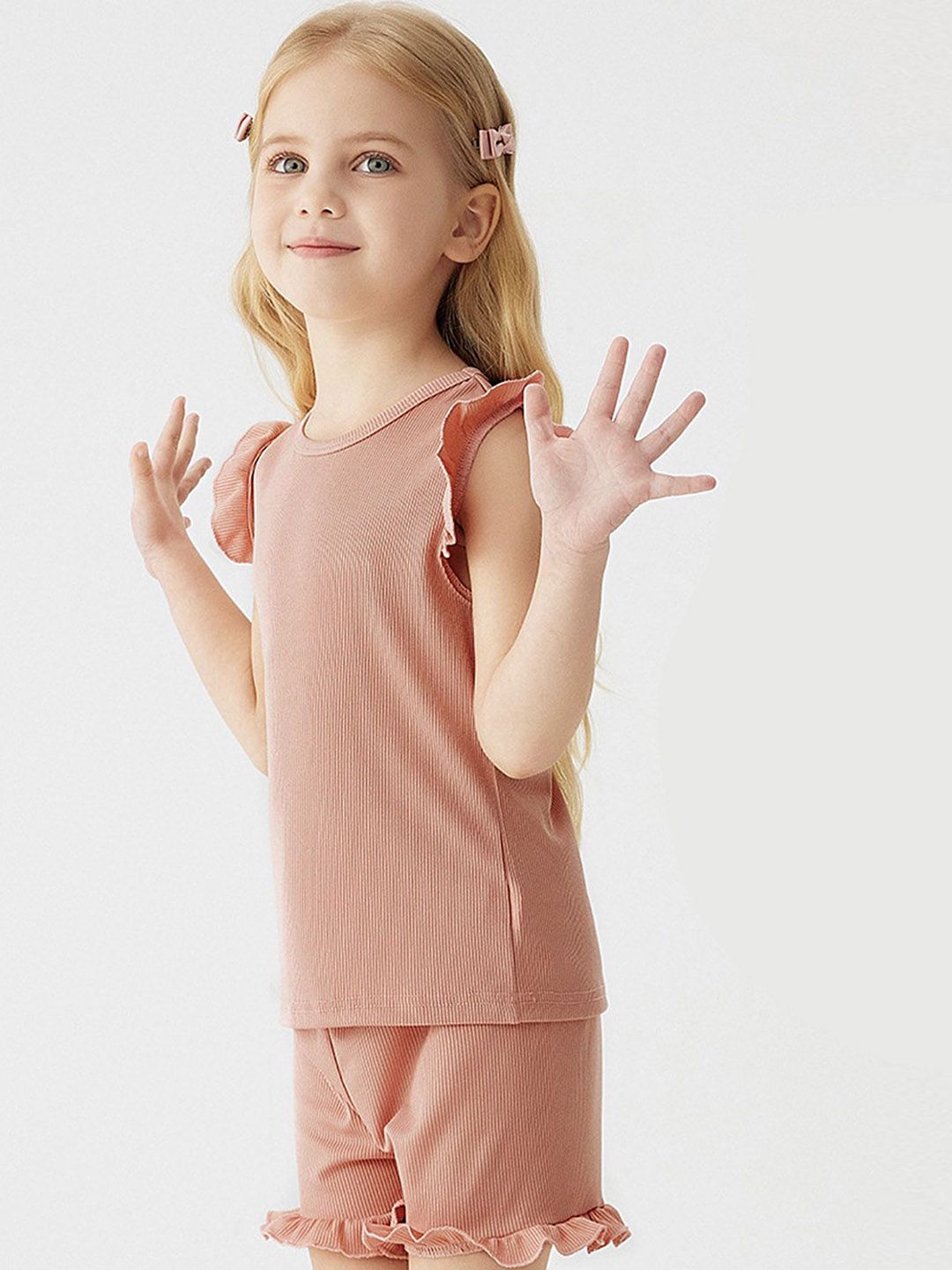 LULU & SKY Girls Top with Shorts Clothing Set-picture-55