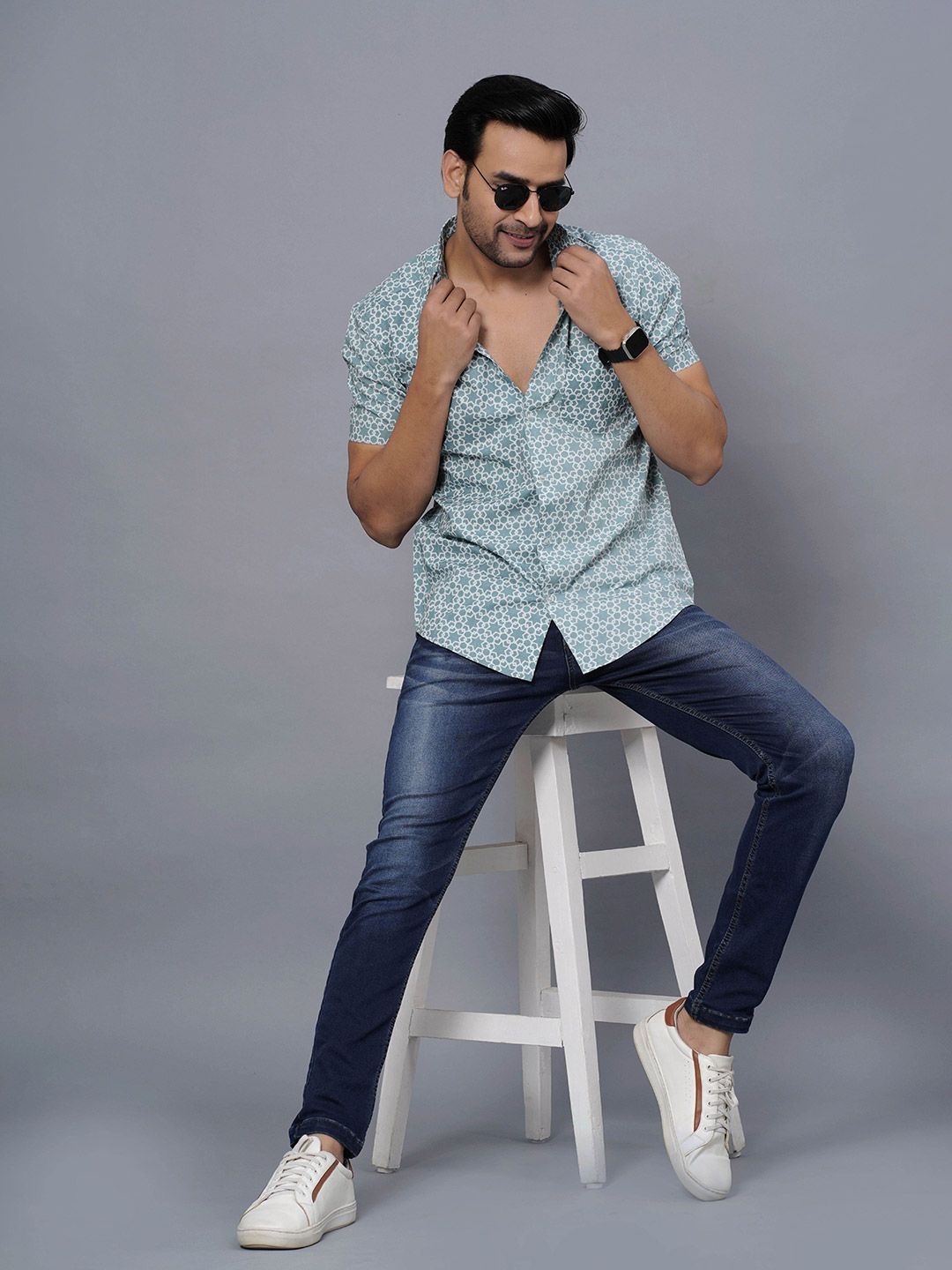 Moda Rapido Men Comfort Opaque Printed Casual Shirt-image-16