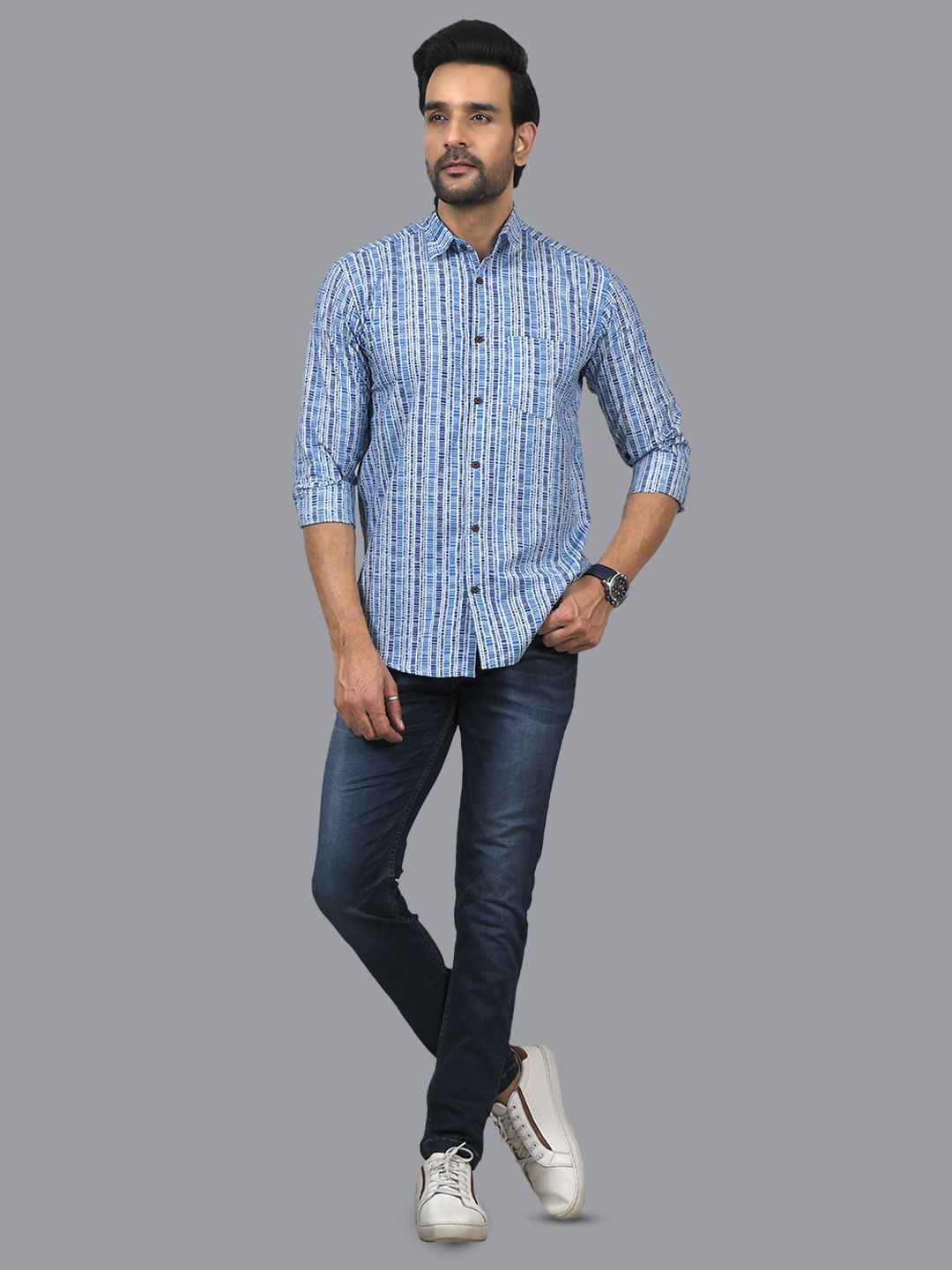 Moda Rapido Men Comfort Opaque Printed Casual Shirt-picture-23