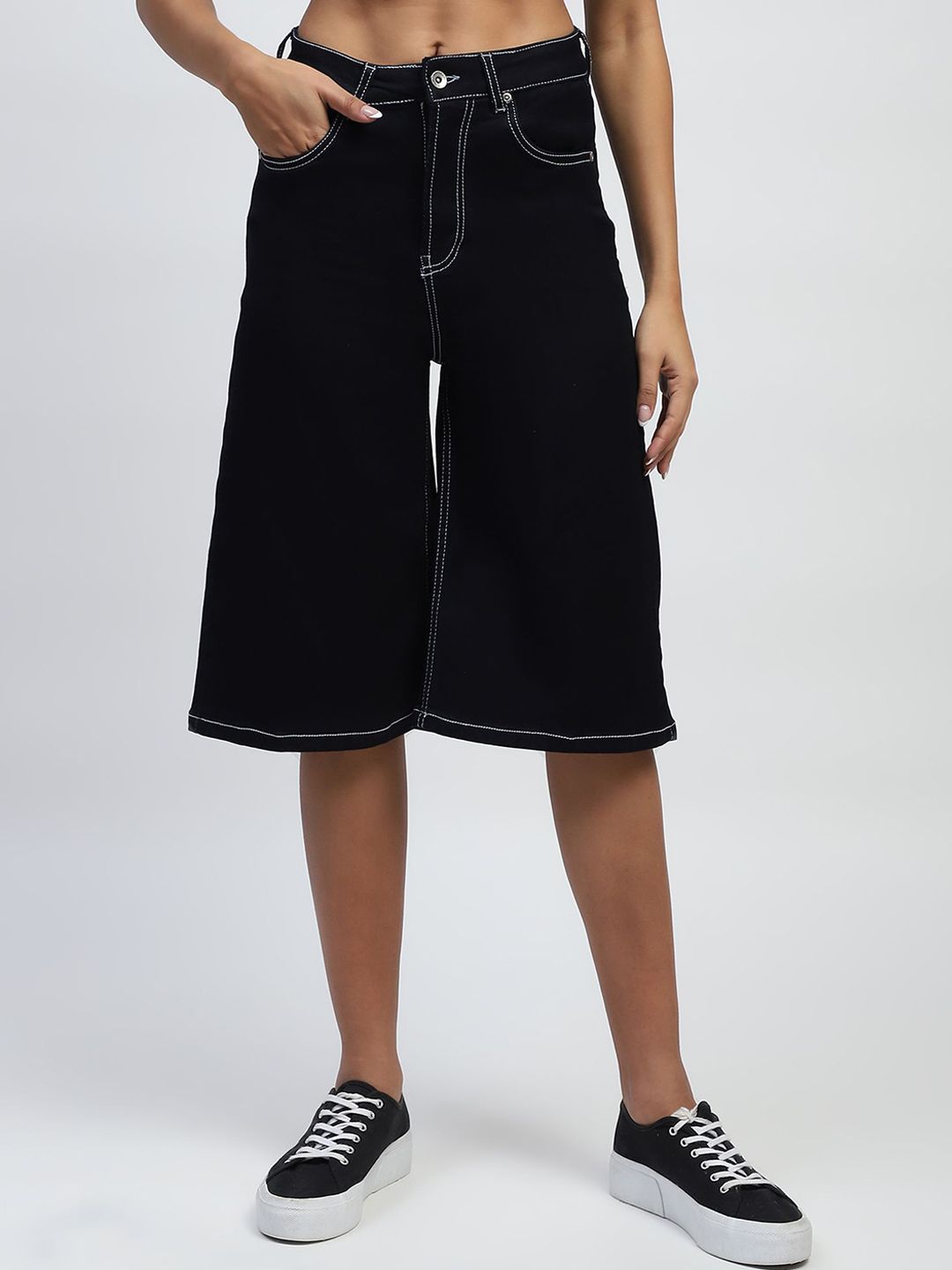 Global Republic Women Smart Loose Fit High-Rise Easy Wash Culottes Trousers-picture-23