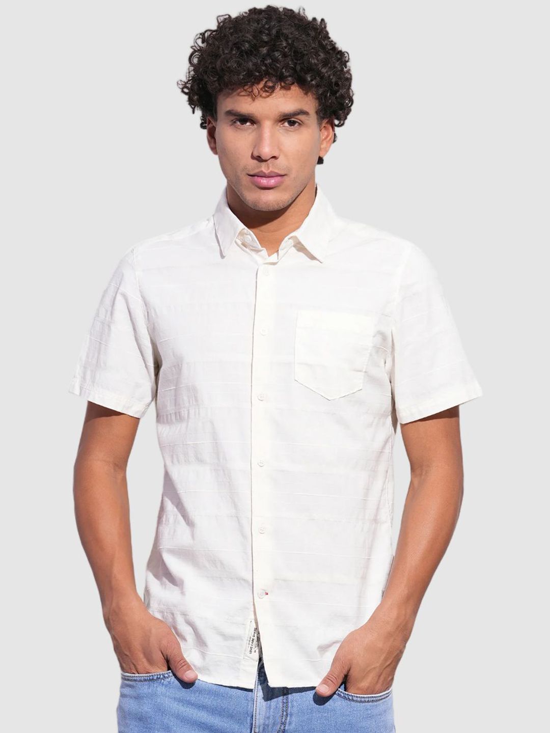 Being Human Men Classic Slim Fit Horizontal Stripes Opaque Striped Casual Shirt-picture-34