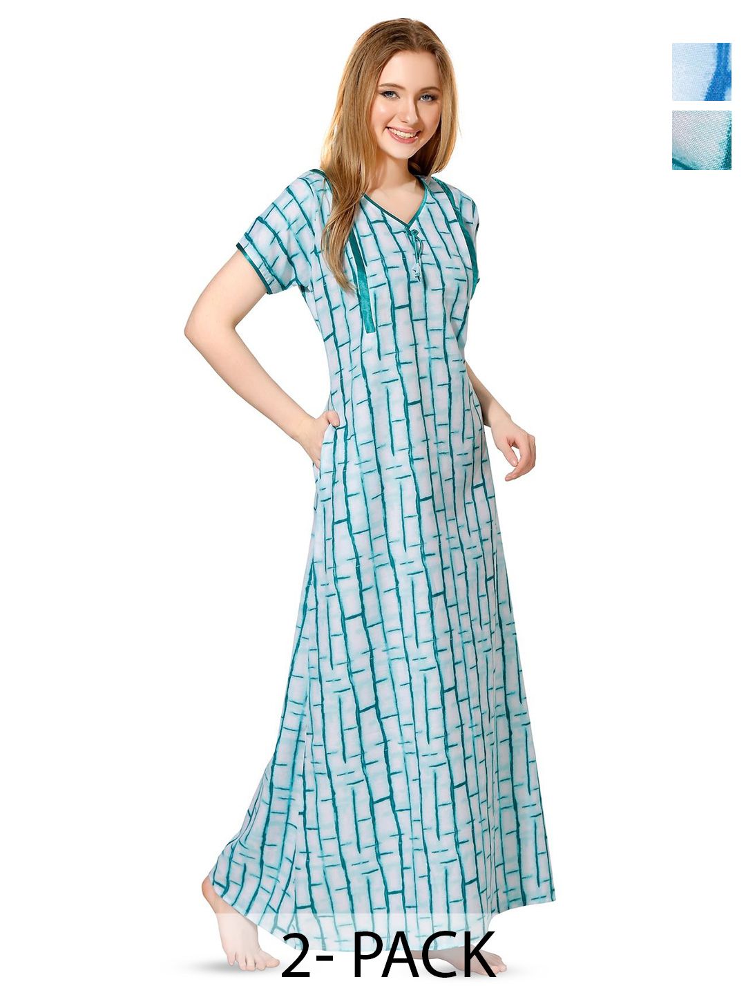 Piu Printed Maxi Nightdress-picture-44