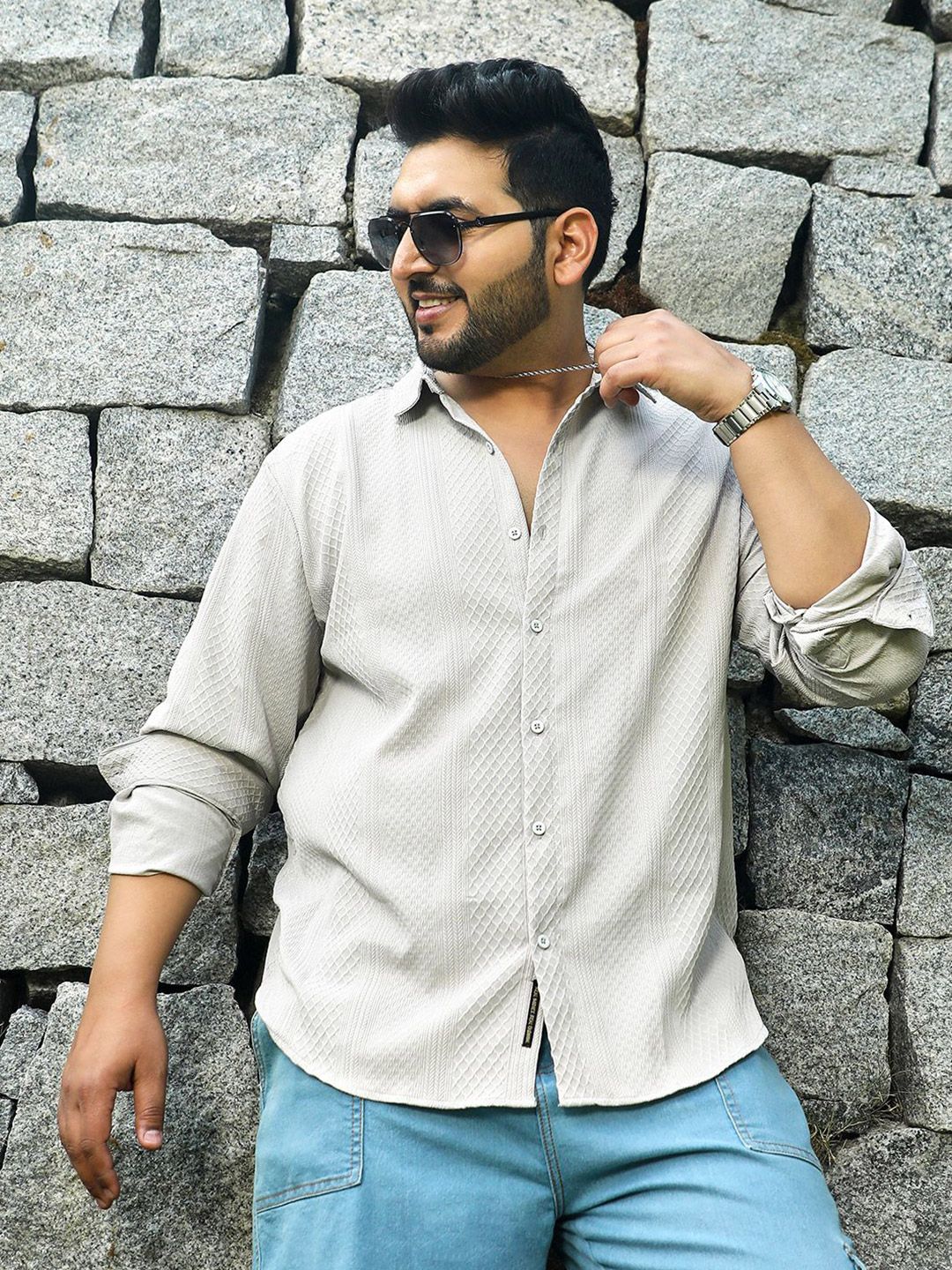 Instafab Plus Men Comfort Opaque Casual Shirt-picture-39