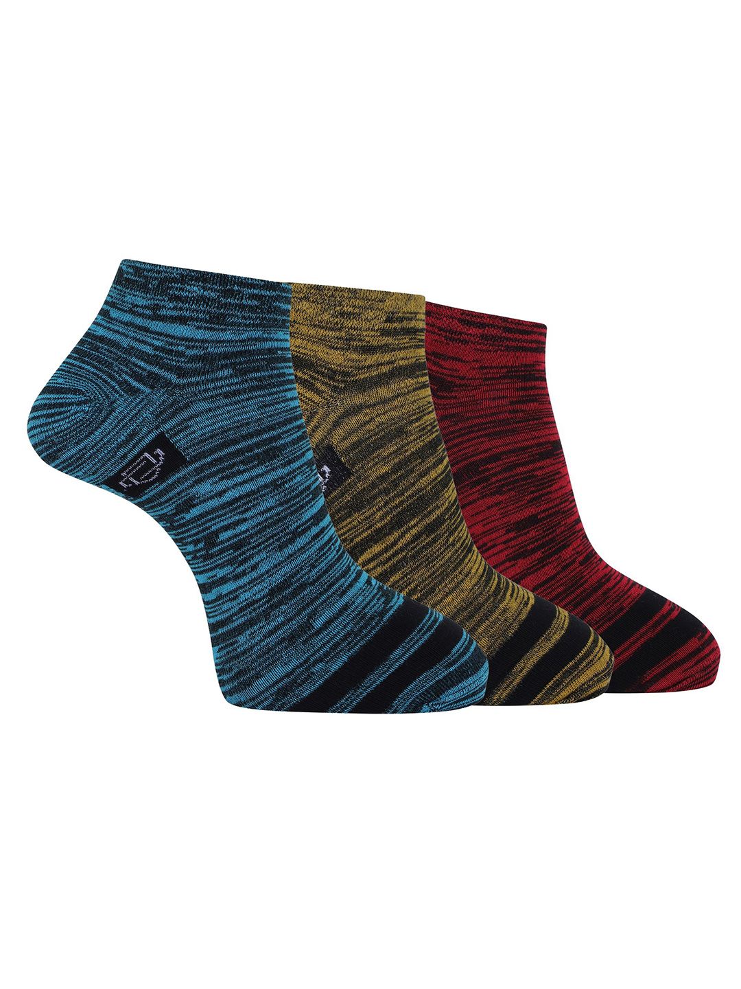 Dollar Men Pack Of 3 Striped Ankle Length Socks-picture-31