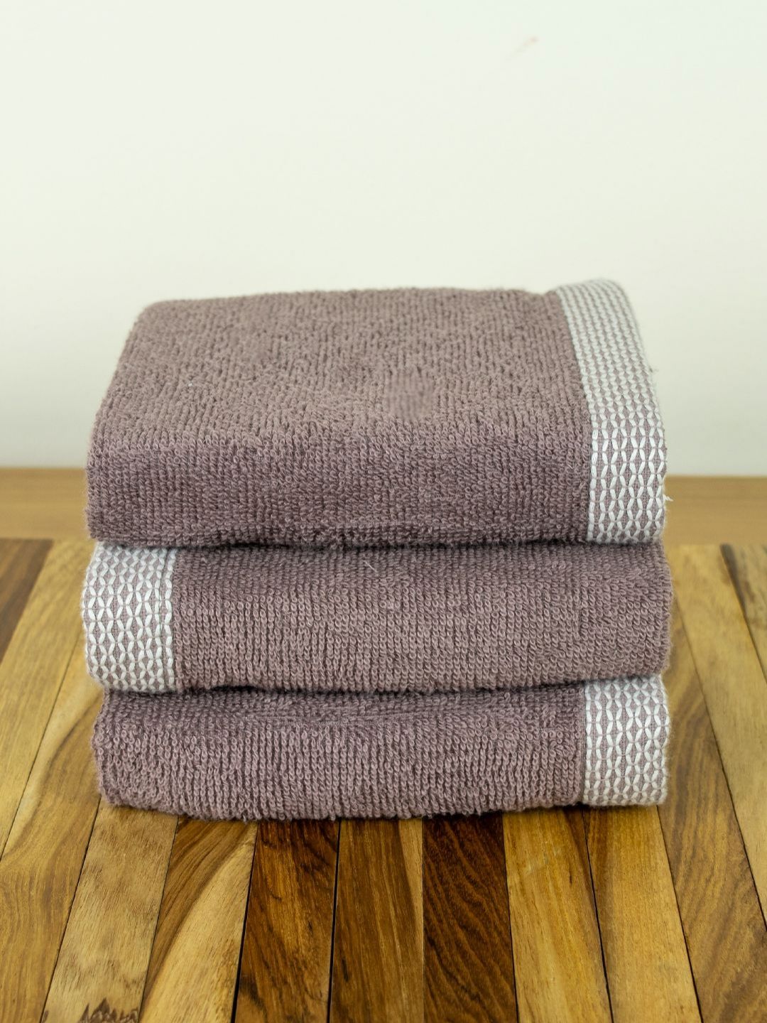 Myntra Elegant Homes 3 Pieces Brown Organic Bamboo 550 GSM Face Towels-image-44