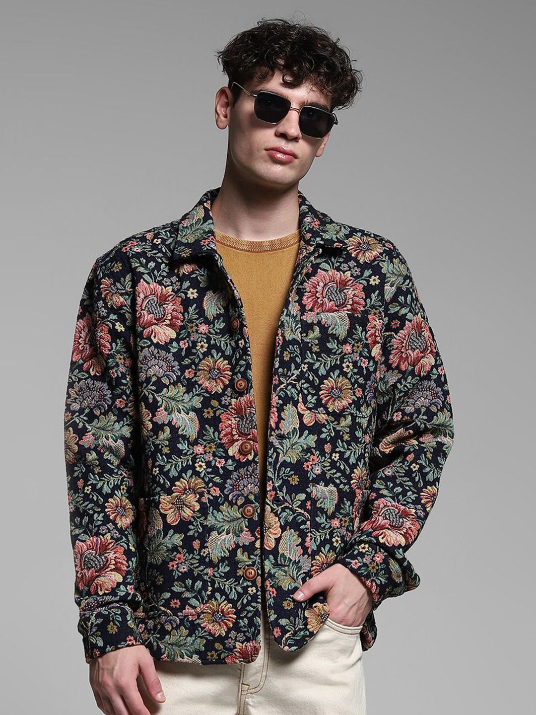 Jack & Jones Men Floral Opaque Printed Casual Shirt-picture-37