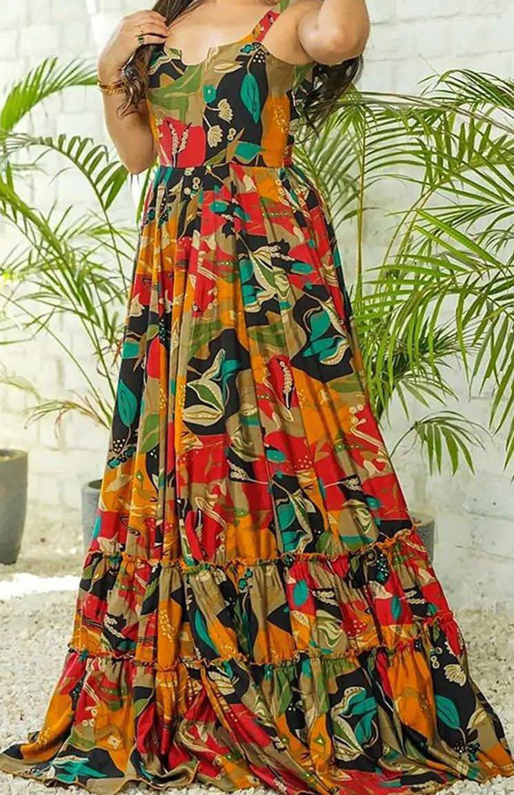 corsica women's tropical print maxi dress product info and reviews Tropical Print Wrap Maxi Dress