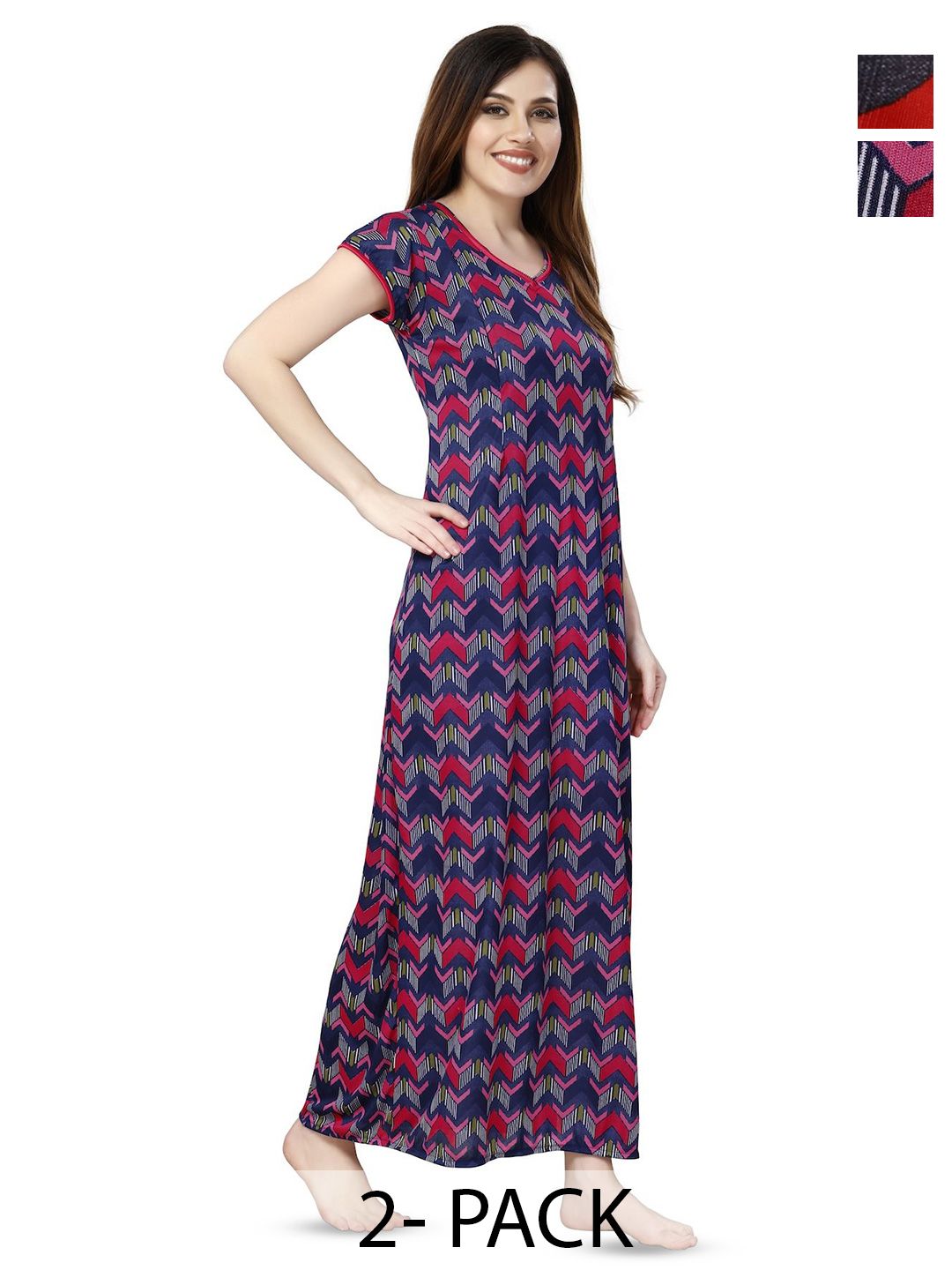 Piu Printed Maxi Nightdress-picture-41