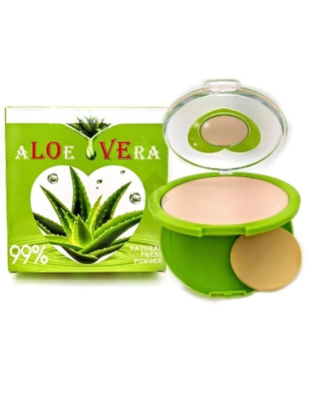 VBA Natural Press Powder Matte Finish Compact Powder With Aloevera-picture-1