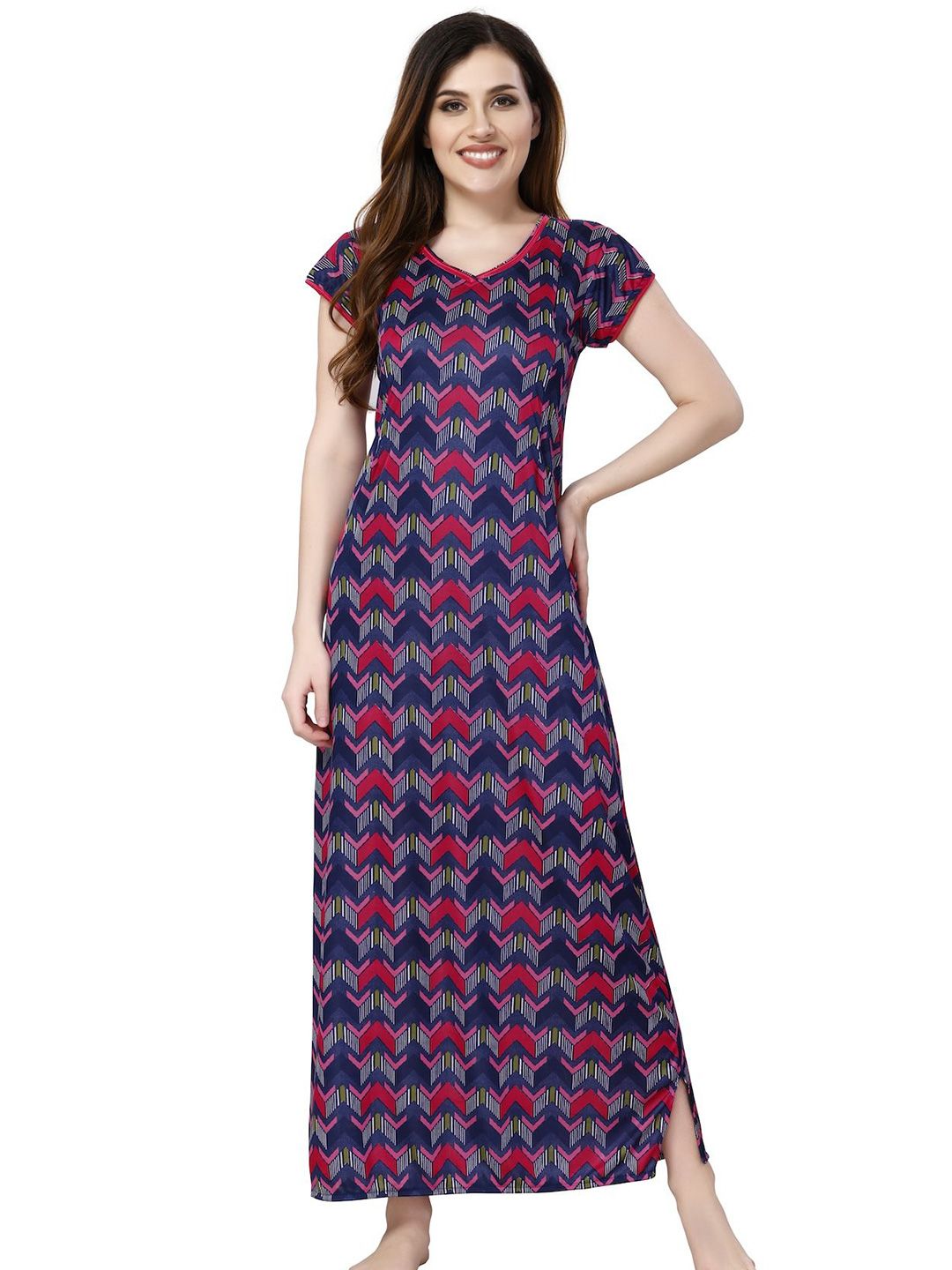 Piu Women Printed Maxi Nightdress-picture-30
