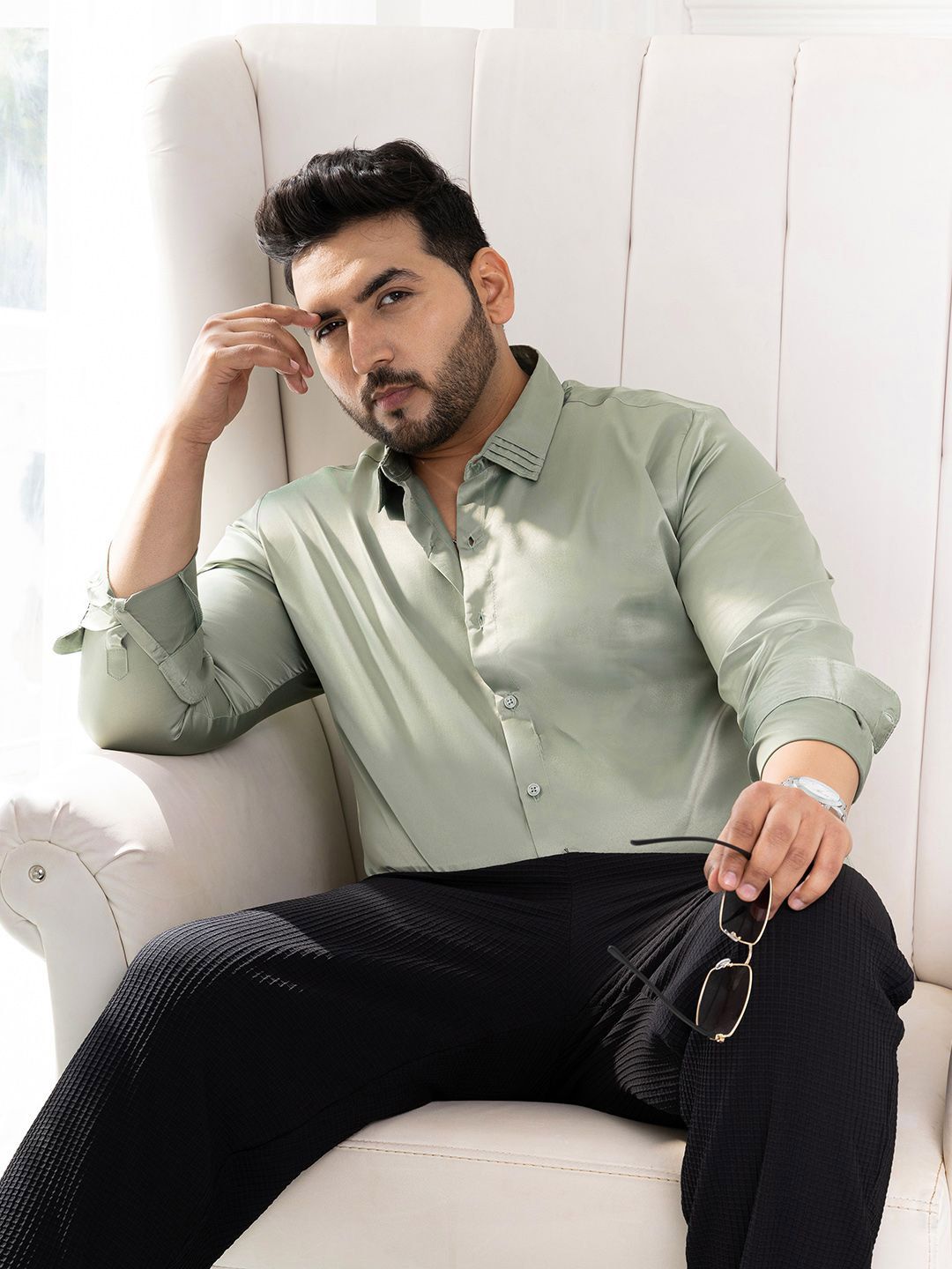 Instafab Plus Men Comfort Opaque Casual Shirt-picture-26