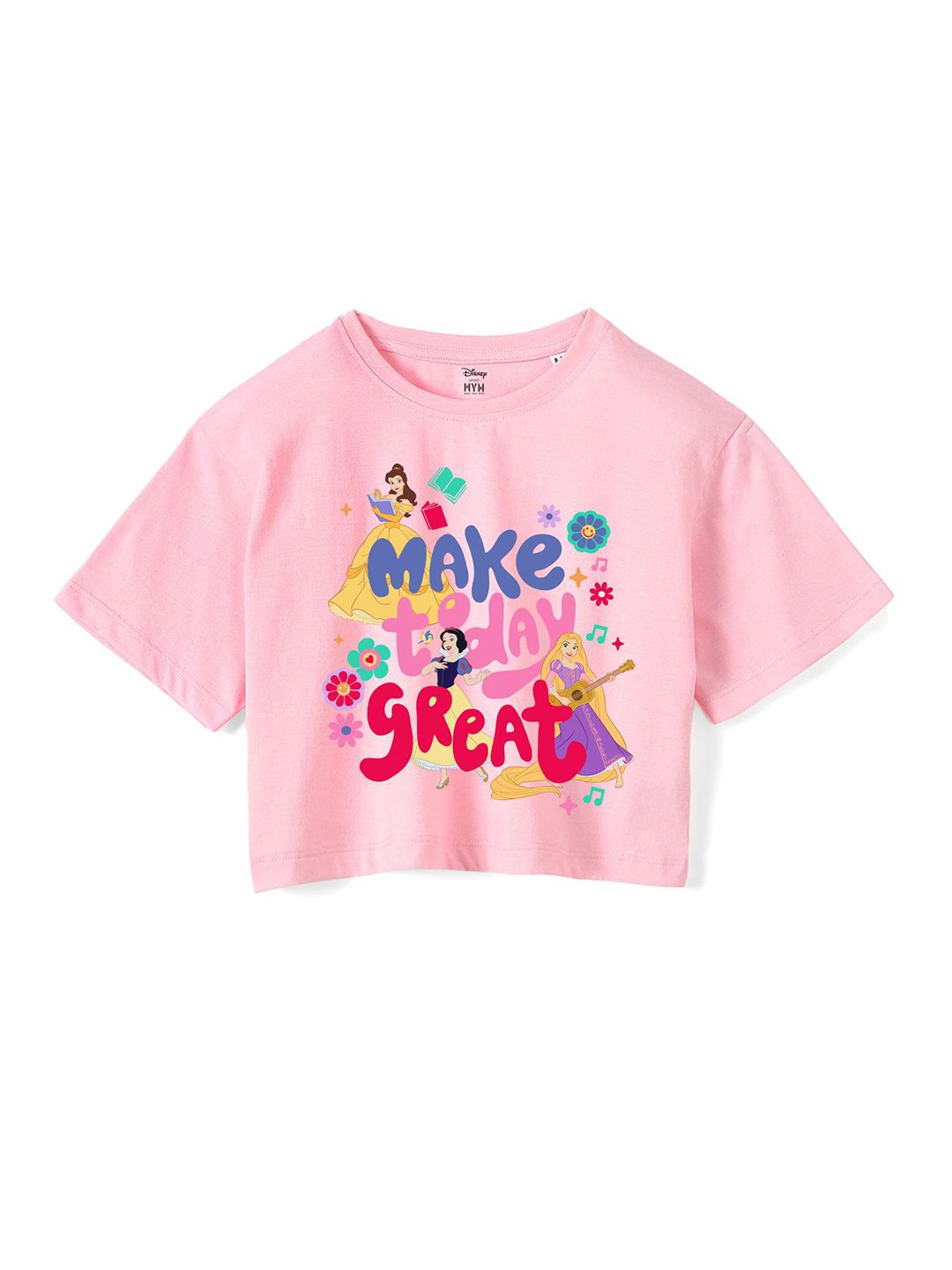 Wear Your Mind Girls Printed Pure Cotton Boxy T-shirt-picture-21