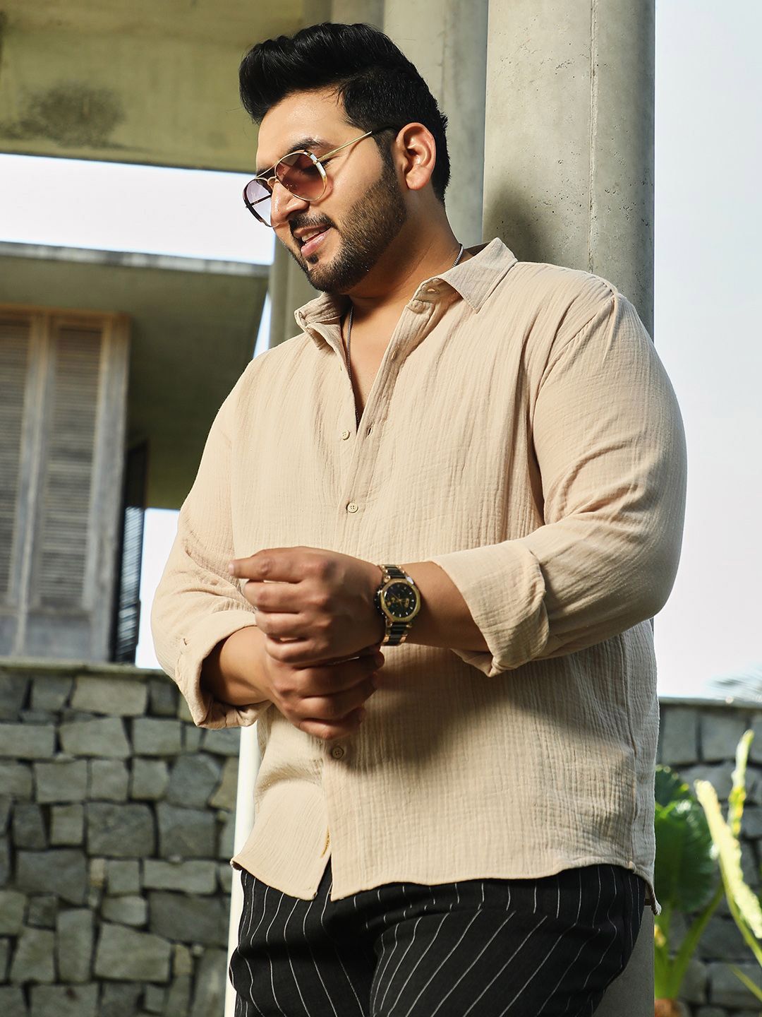 Instafab Plus Men Comfort Opaque Casual Shirt-picture-27