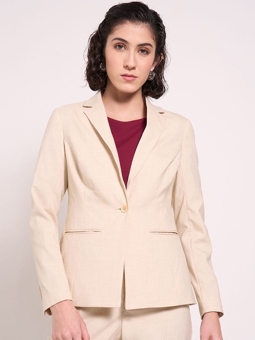 Annabelle by Pantaloons Single Breasted Notched Lapel Formal Blazer