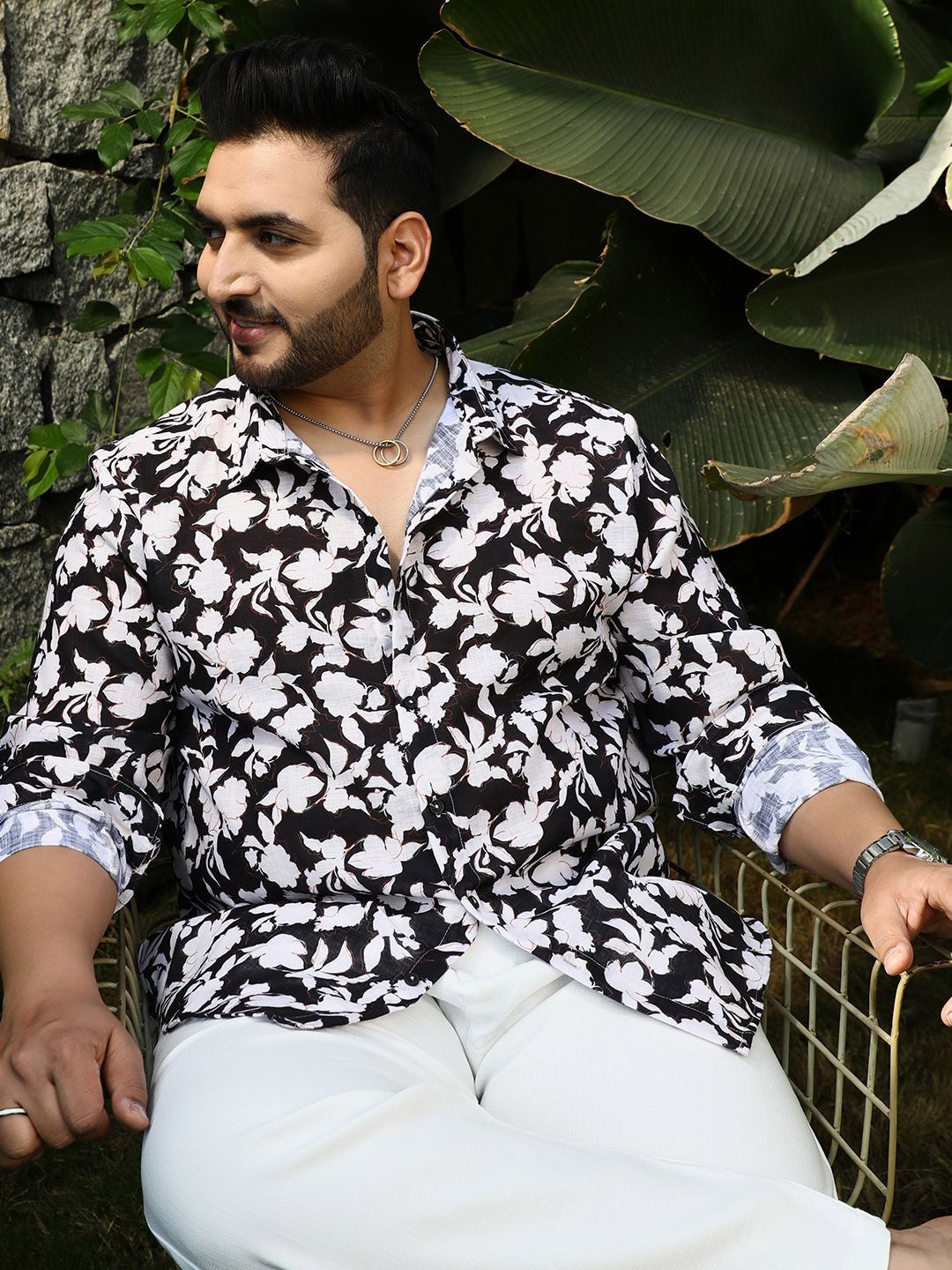 Instafab Plus Men Comfort Opaque Printed Casual Shirt-picture-32