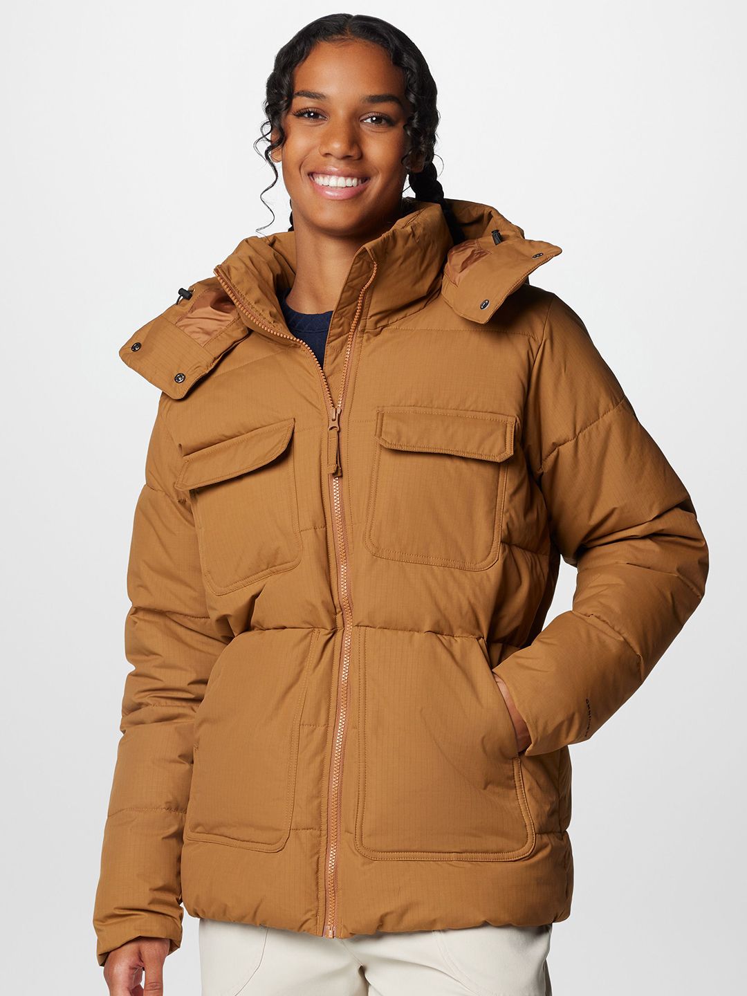 Columbia Women Longhorn Ridge Omni Heat Infinity Insulated Lightweight Solid Padded Jacket-image-30