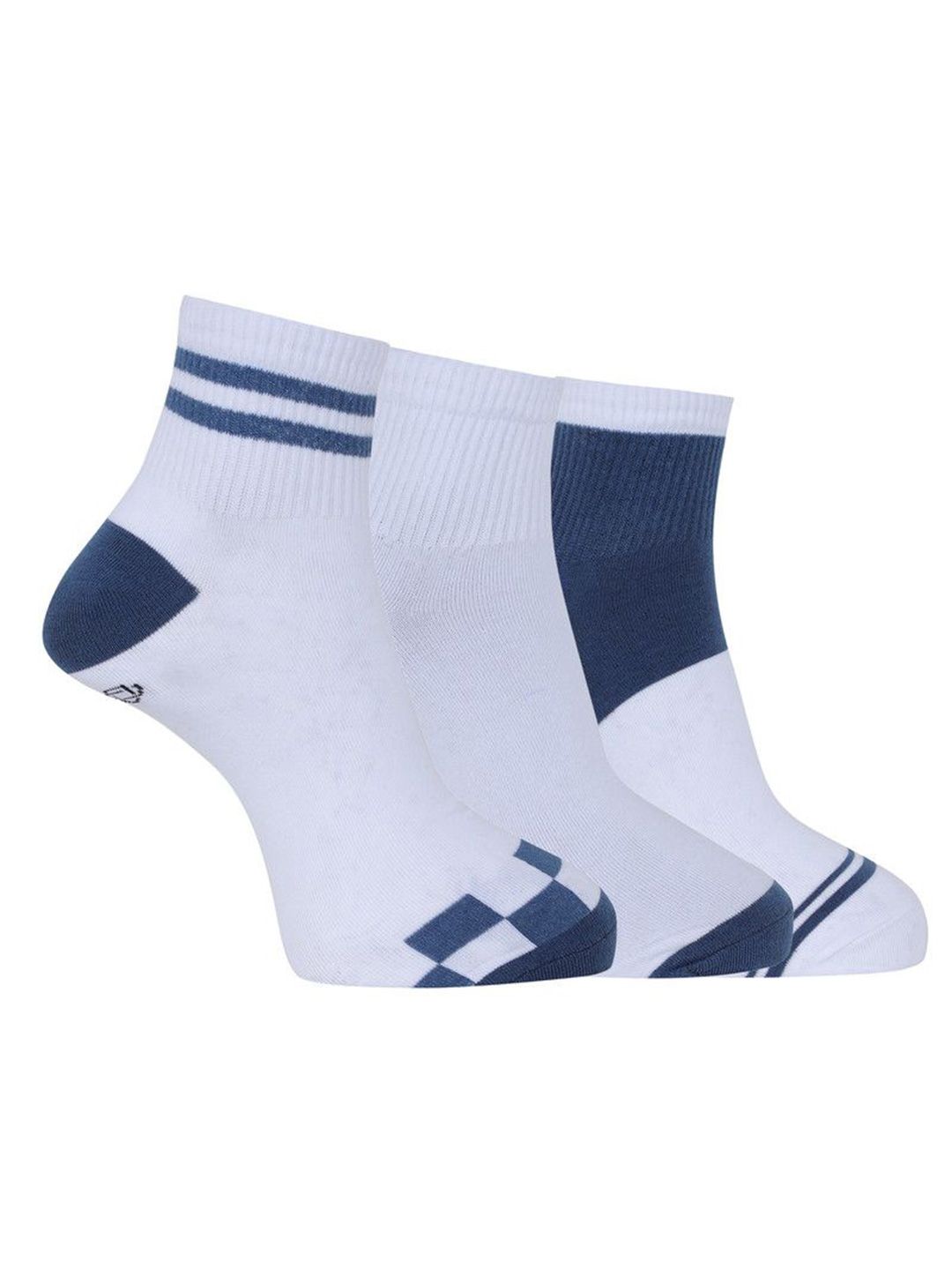 Dollar Dollar Men Pack Of 3 Colourblocked Ankle-Length Socks-image-49