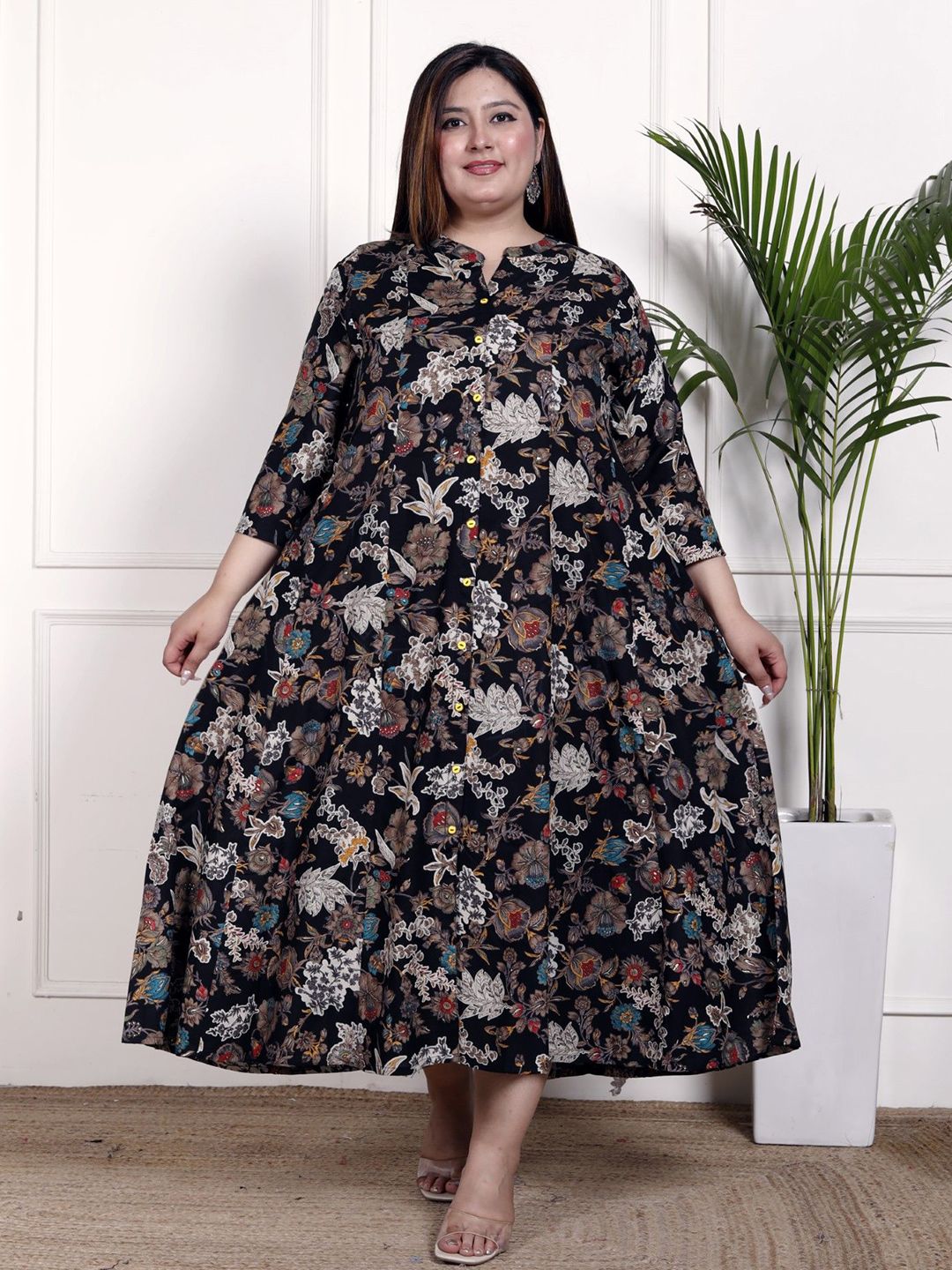 Swasti Ethnic Motifs Print Maxi Dress-picture-13