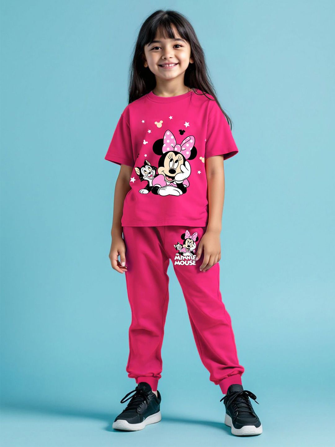Disney By Miss and Chief Girls Printed T-shirt And joggers-picture-45