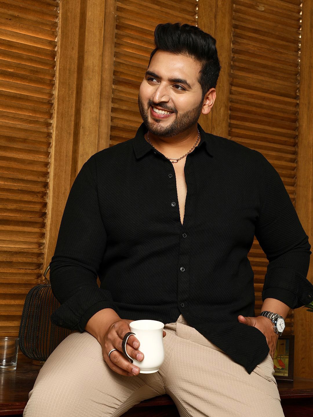 Instafab Plus Men Comfort Opaque Casual Shirt-picture-21