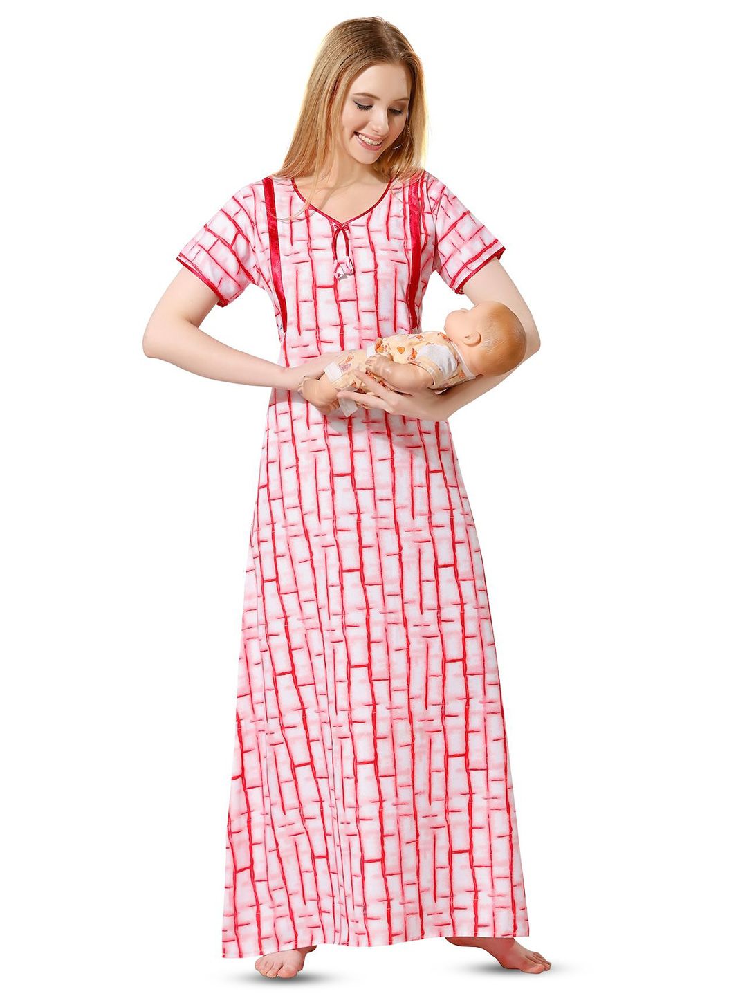 Piu Women Printed Maxi Nightdress-picture-26