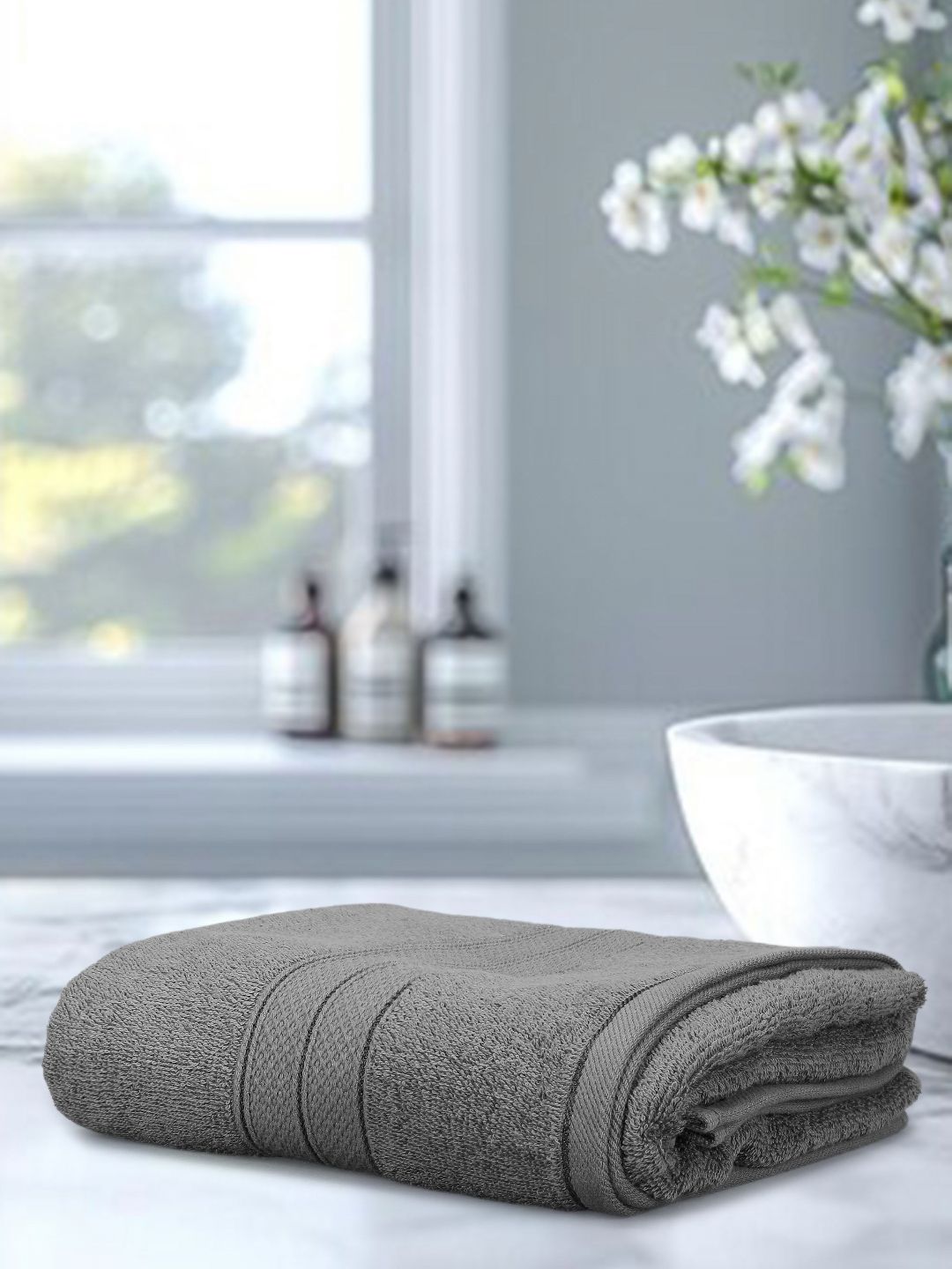 Dollar Grey Cotton 600 GSM Bath Towel-picture-11