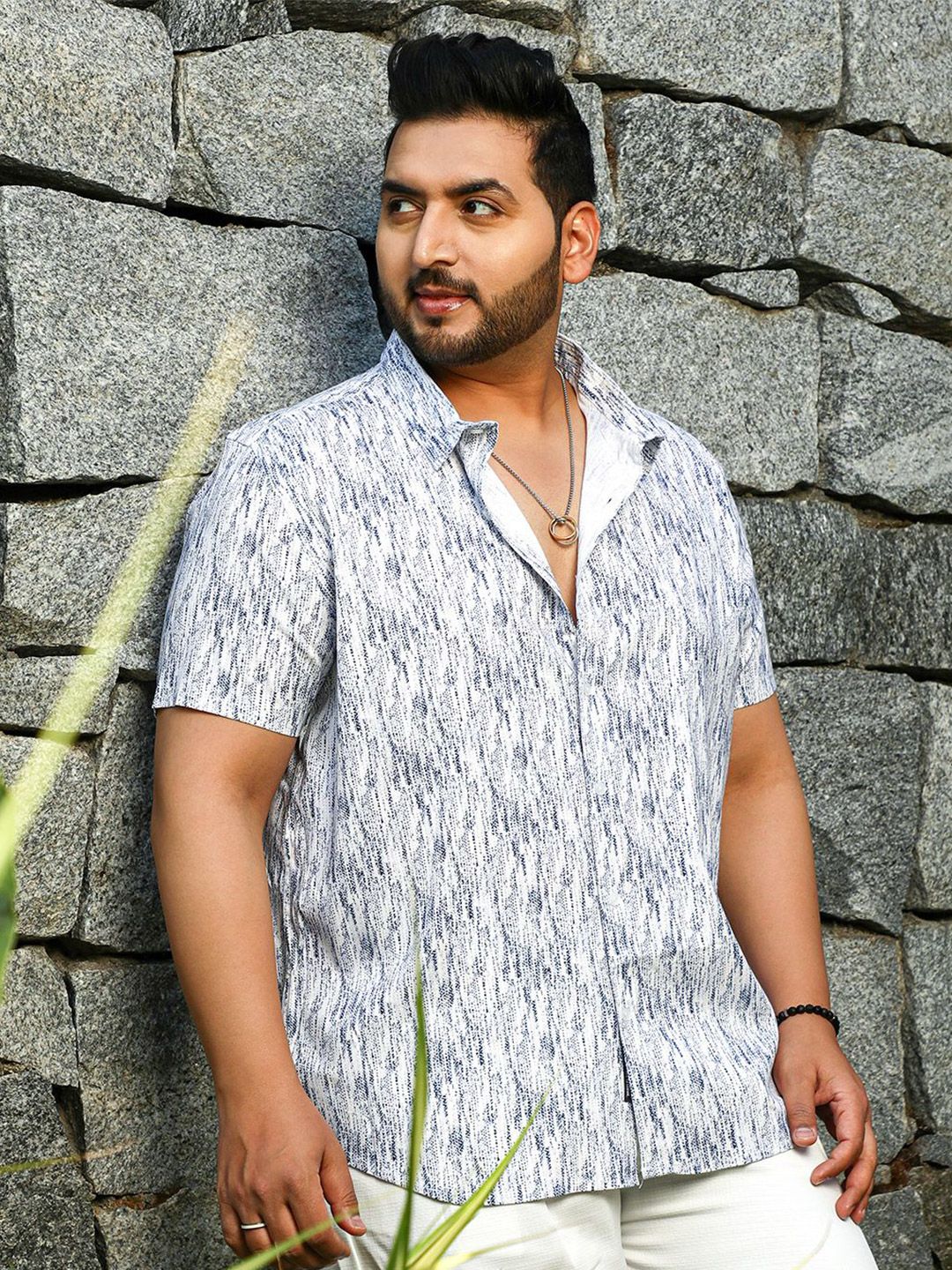 Instafab Plus Men Comfort Opaque Printed Casual Shirt-picture-25