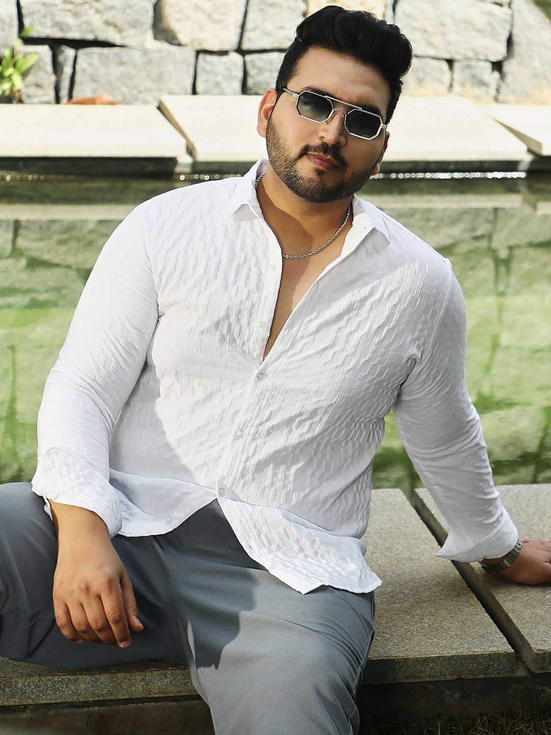 Instafab Plus Men Comfort Opaque Casual Shirt-picture-32