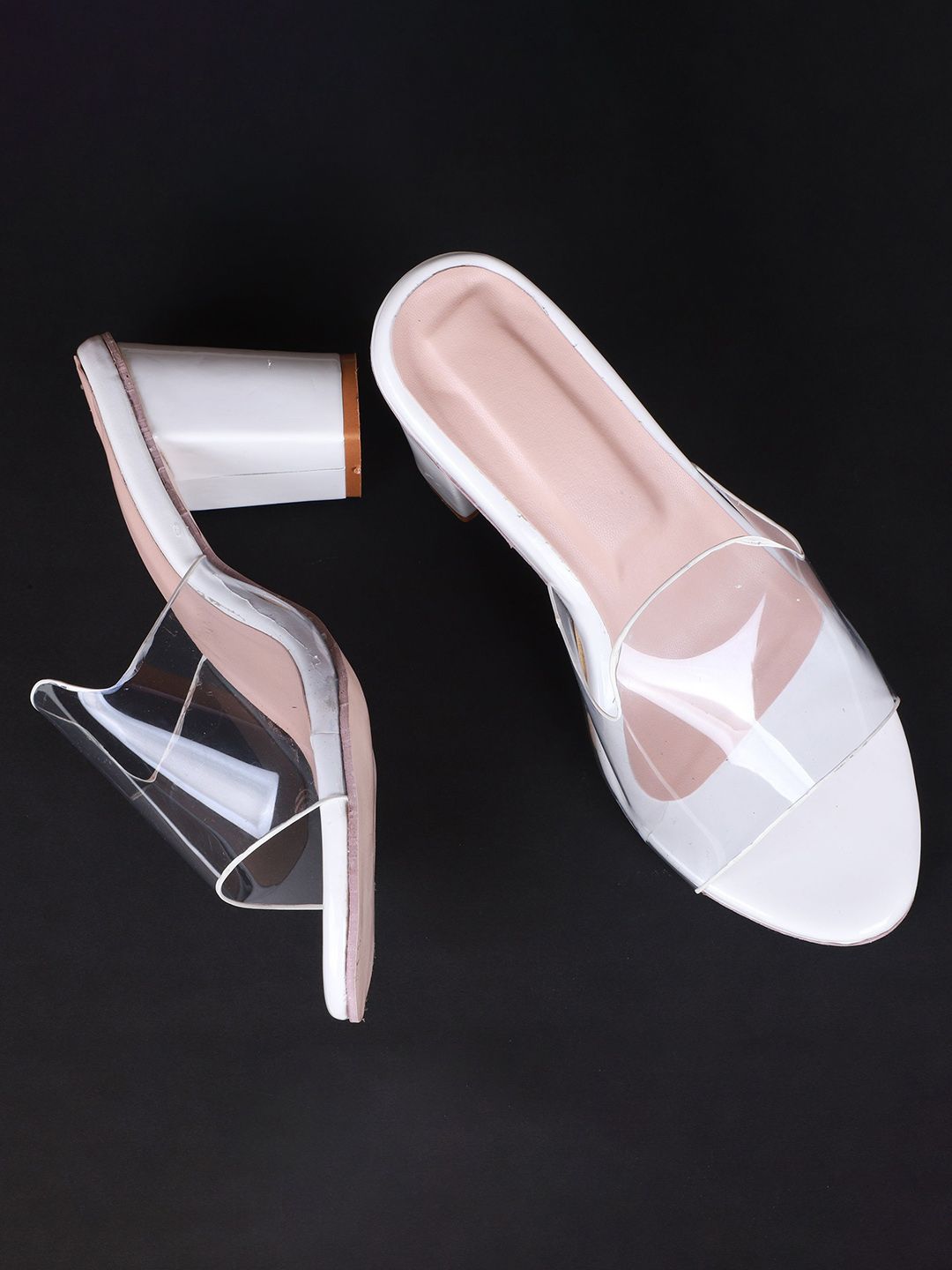 FABBMATE Women Colourblocked Stiletto Peep Toes-image-40