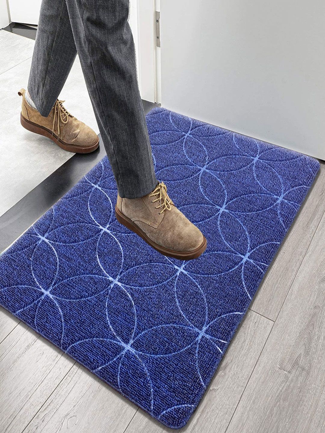 LUXEHOME INTERNATIONAL Blue Self-Designed Anti-Skid Doormat-image-32
